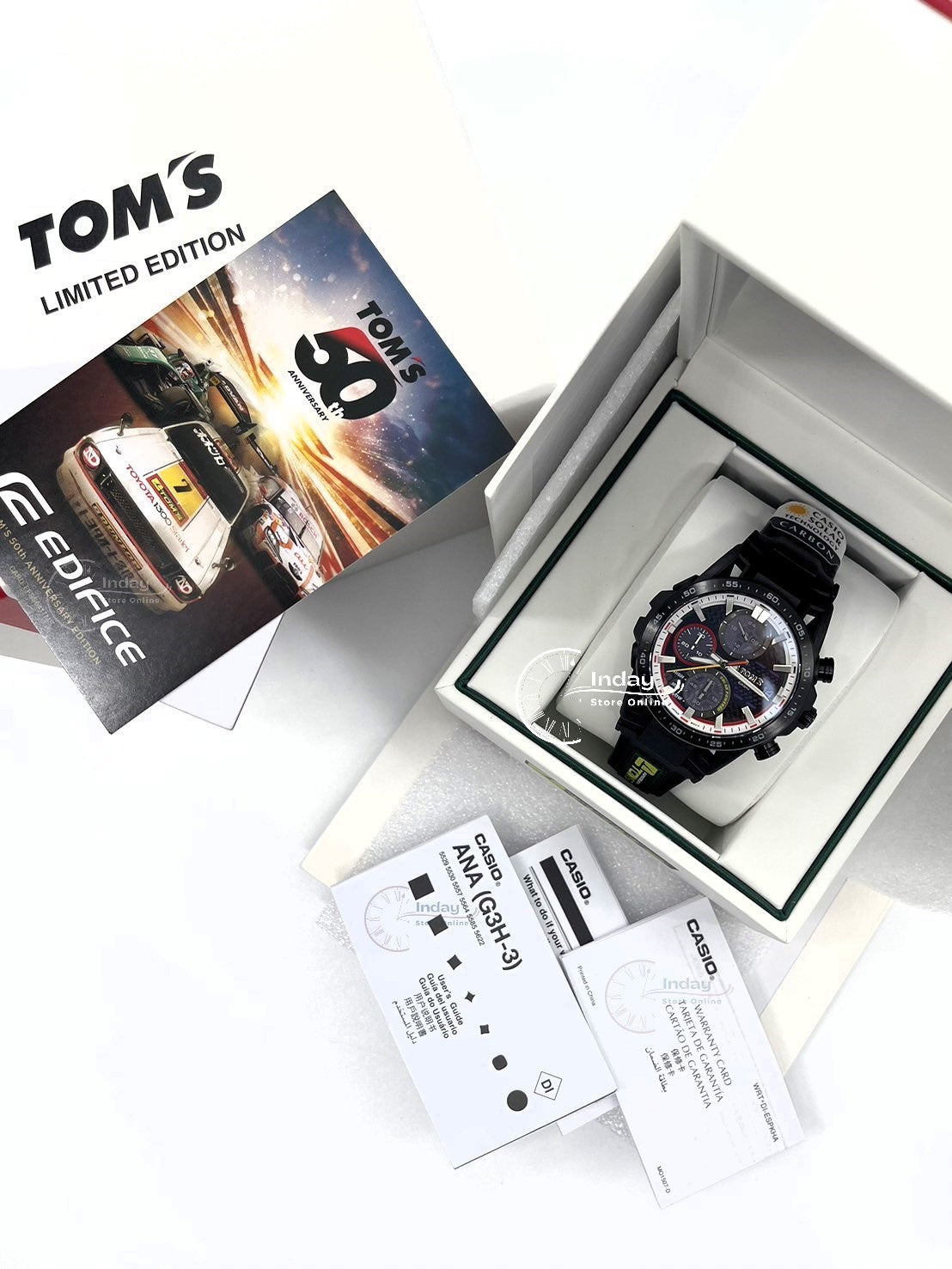 Casio Edifice Men's Watch EFS-S641TMS-1A Edifice Sospensione Sapphire Crystal Genuine Leather Band Solar Powered