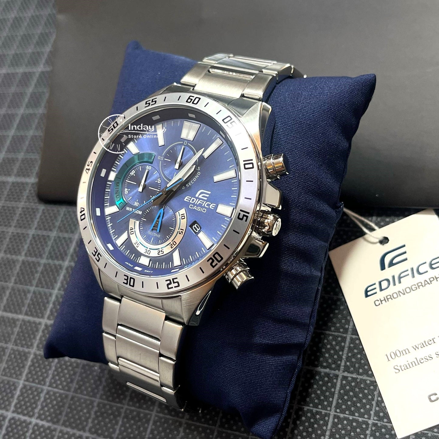 Casio Edifice Men's Watch EFV-620D-2A Stainless Steel Band One-touch 3-fold Clasp