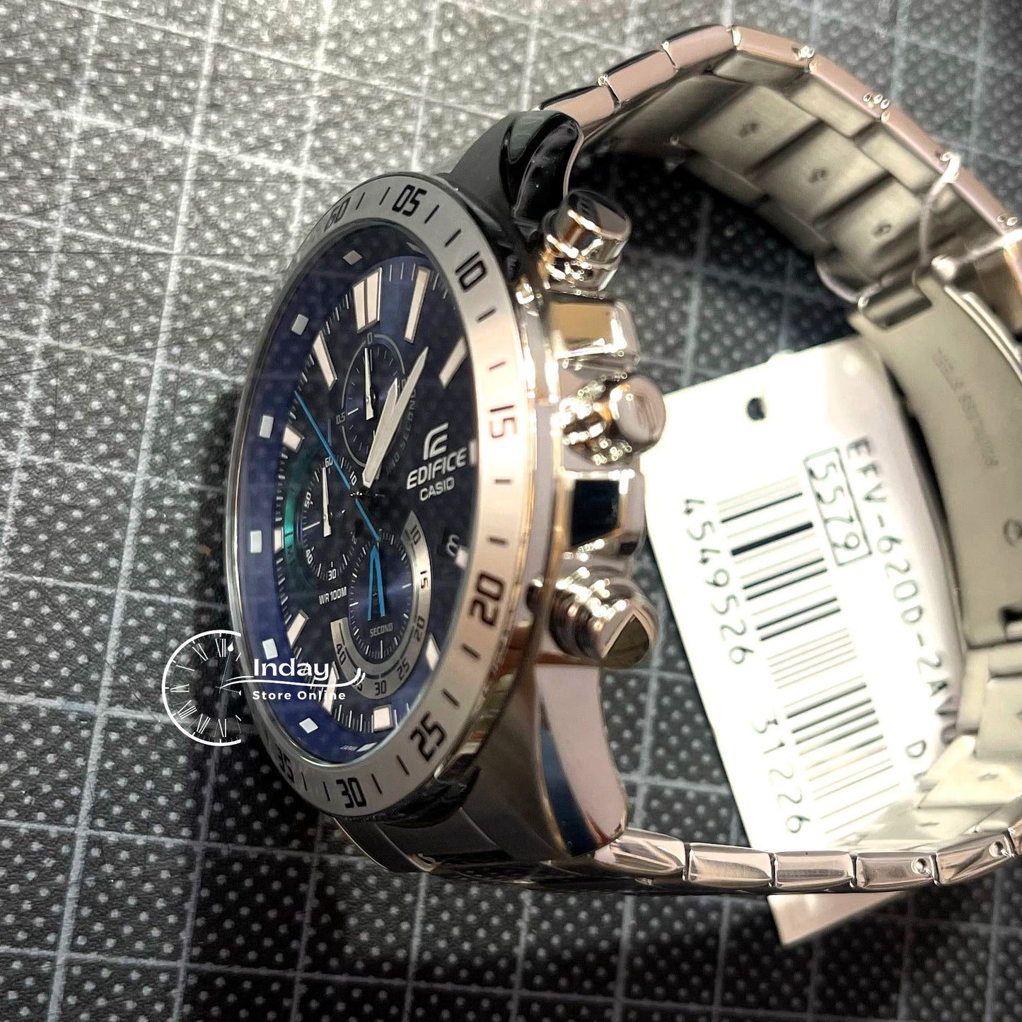 Casio Edifice Men's Watch EFV-620D-2A Stainless Steel Band One-touch 3-fold Clasp