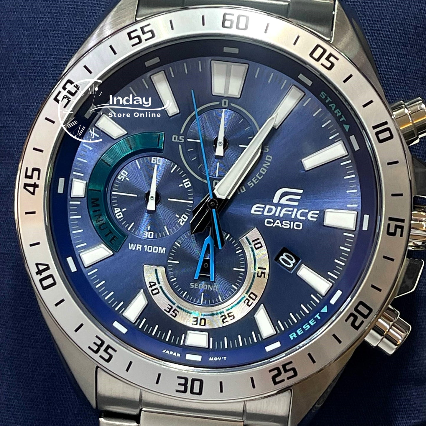 Casio Edifice Men's Watch EFV-620D-2A Stainless Steel Band One-touch 3-fold Clasp