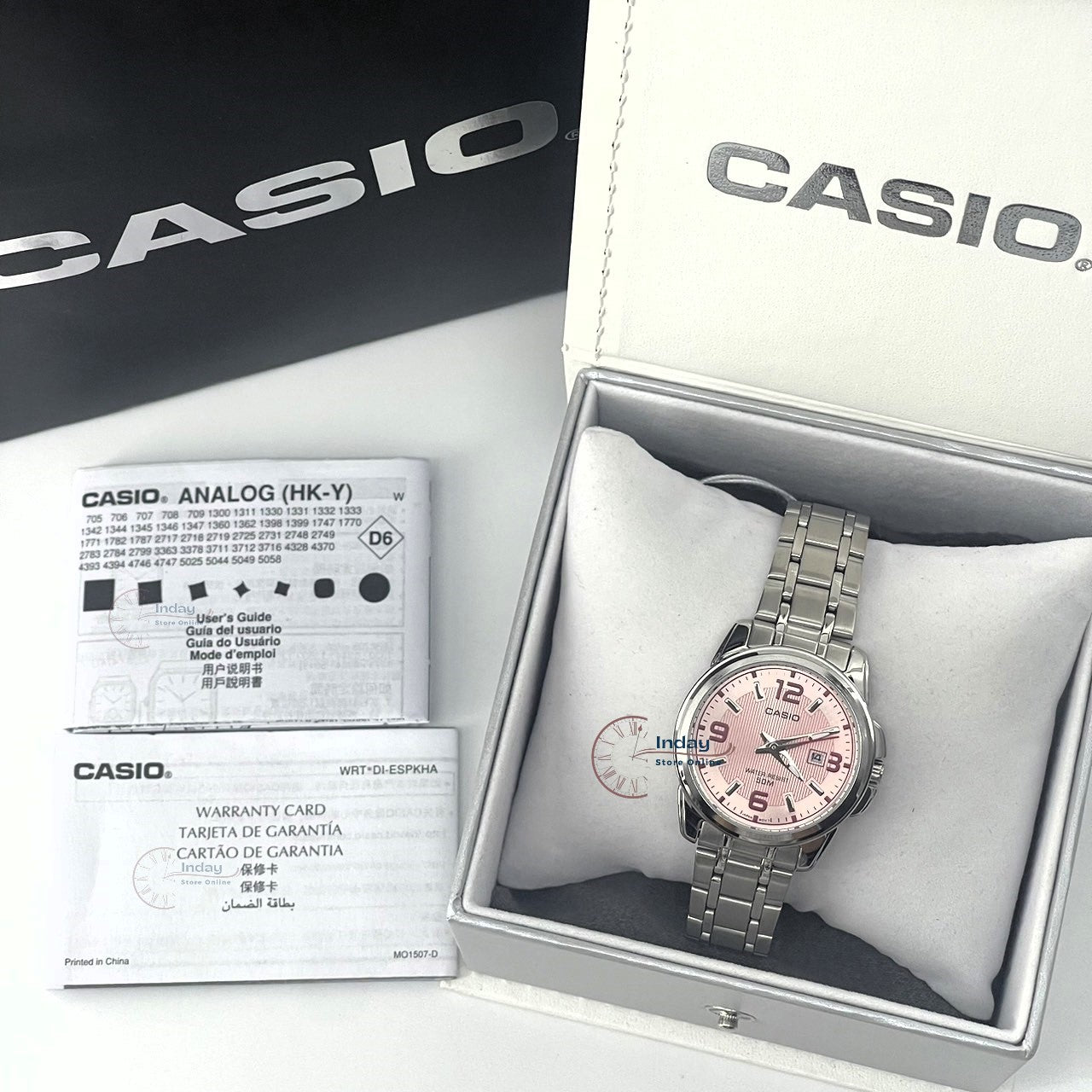 Casio Fashion Women's Watch LTP-1314D-5A Silver Stainless Steel Band Mineral Glass