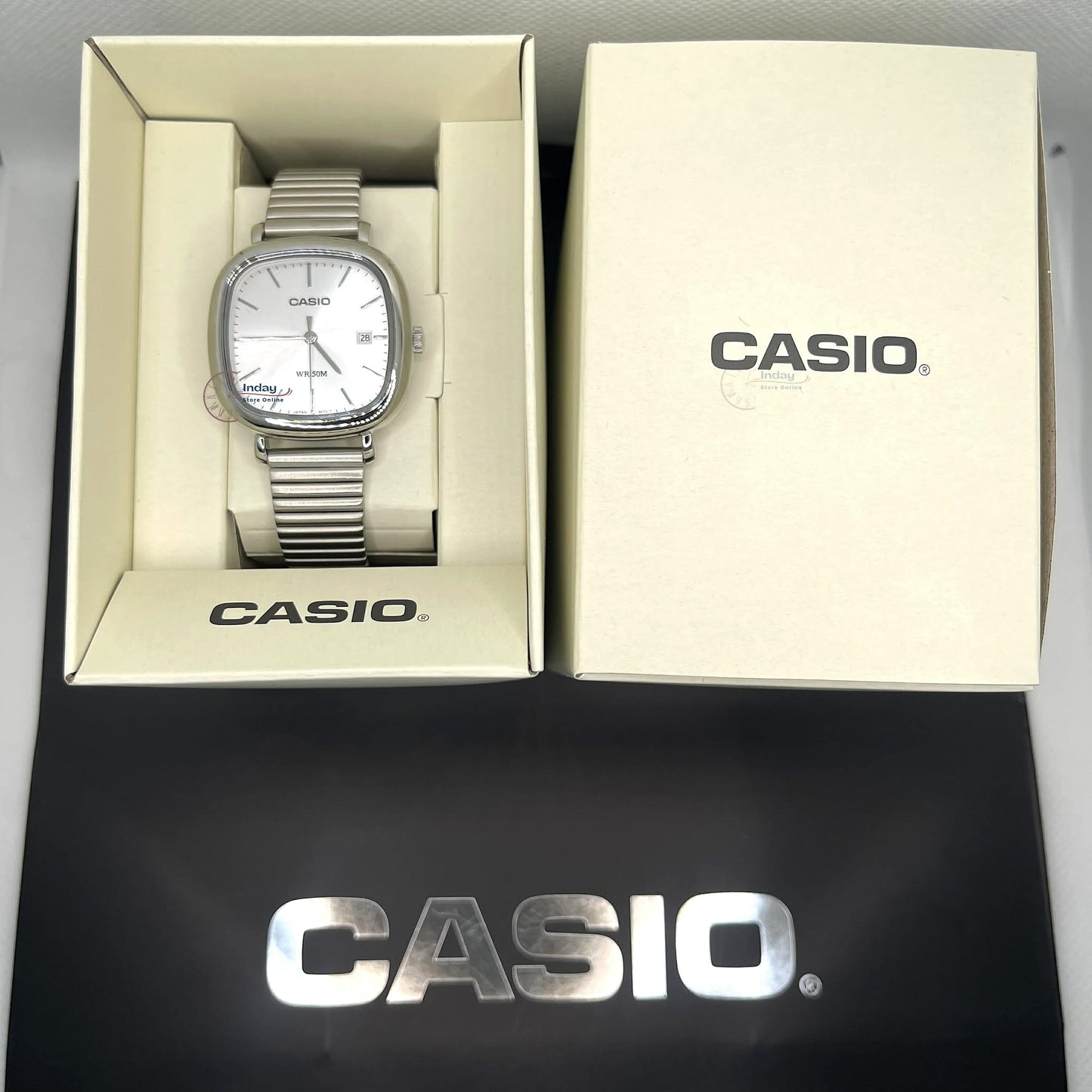 Casio Women's Watch LTP-B166D-7A Stainless Steel Band Adjustable Clasp Battery Life: 3 Years