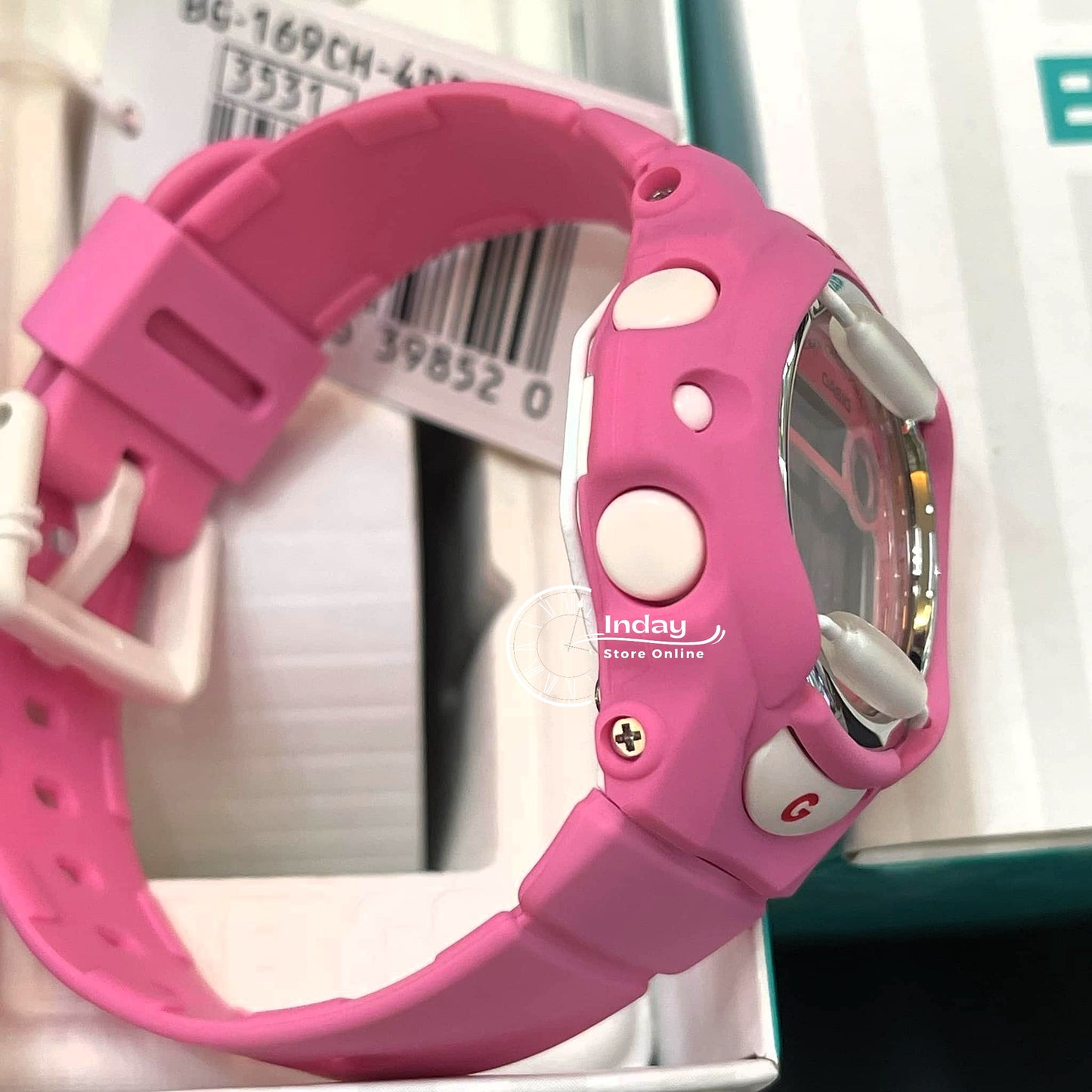 Casio Baby-G Women's Watch BG-169CH-4 Resin Band Mineral Glass Shock Resistant