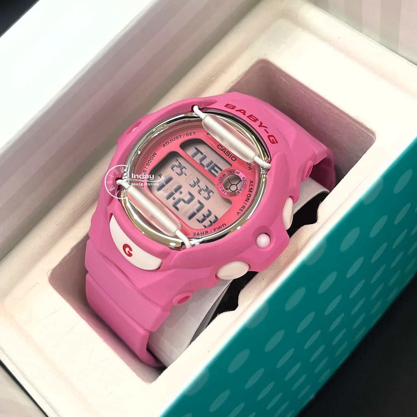Casio Baby-G Women's Watch BG-169CH-4 Resin Band Mineral Glass Shock Resistant