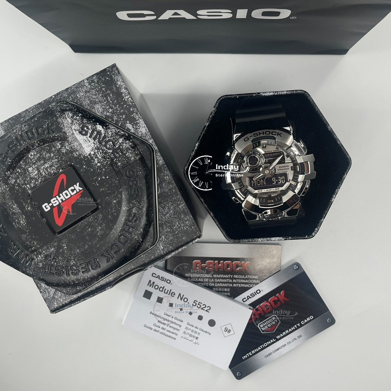 Casio G-Shock G-Steel Men's Watch GM-700-1A Resin Band Shock Resistant Mineral Glass Battery Life 5-Years