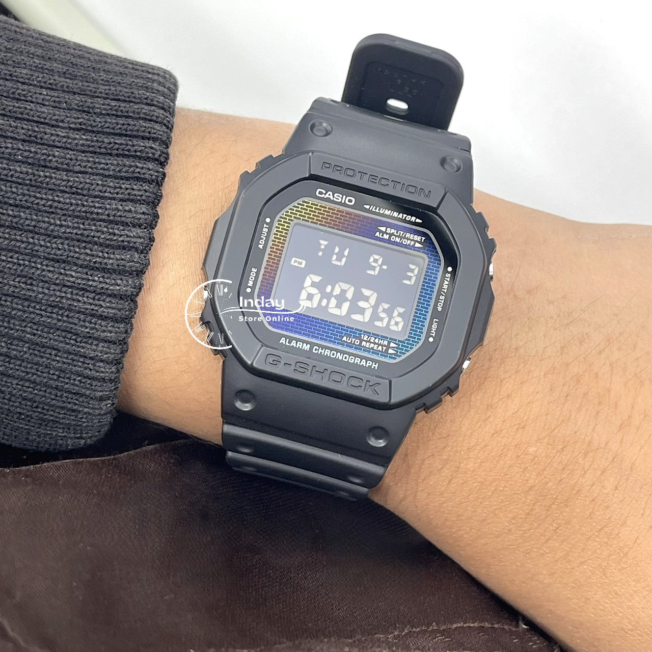 Casio G-Shock Men's Watch DW-5600RW-1 Bio-based Resin Band Shock Resistant Mineral Glass Battery Life 5-Years