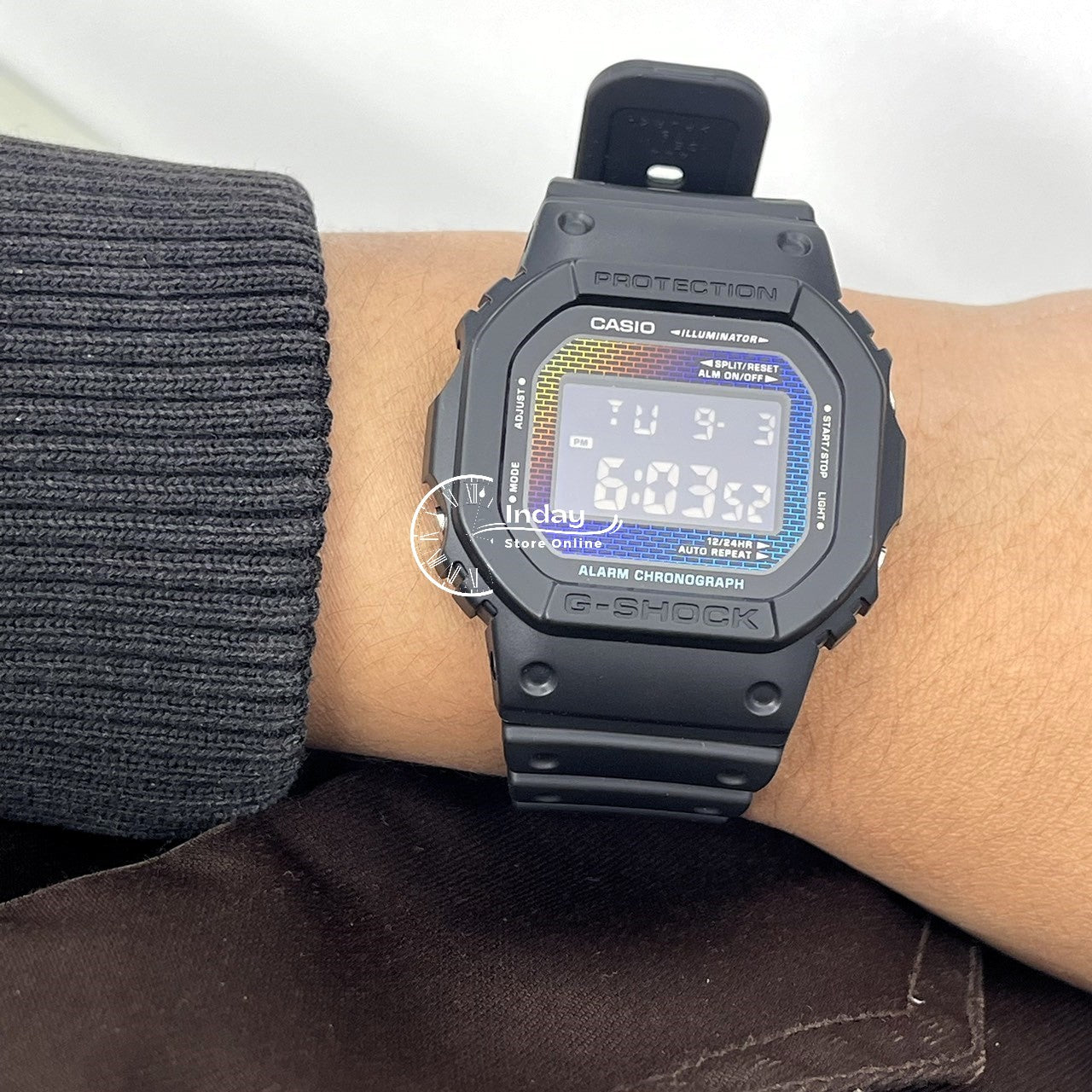 Casio G-Shock Men's Watch DW-5600RW-1 Bio-based Resin Band Shock Resistant Mineral Glass Battery Life 5-Years