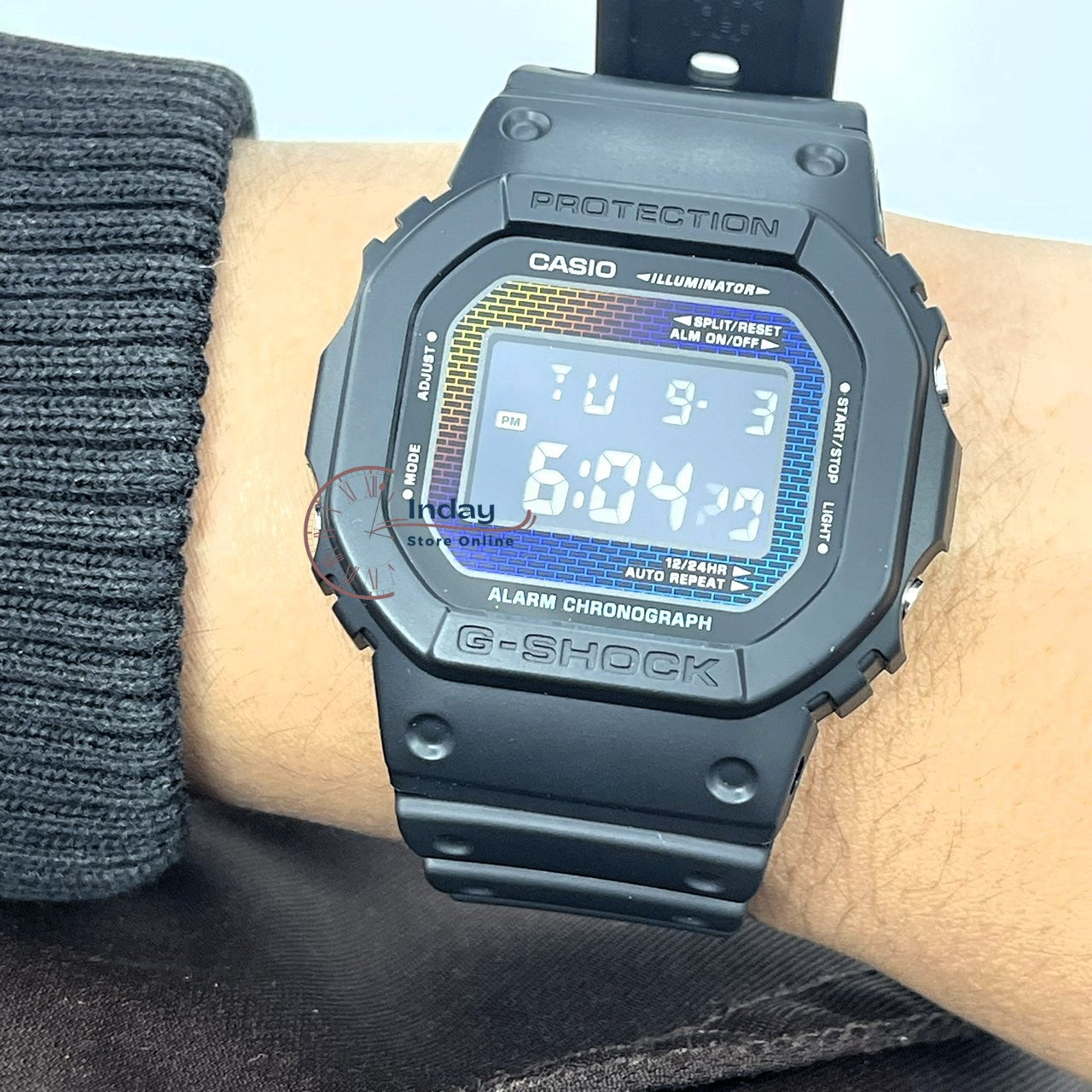 Casio G-Shock Men's Watch DW-5600RW-1 Bio-based Resin Band Shock Resistant Mineral Glass Battery Life 5-Years