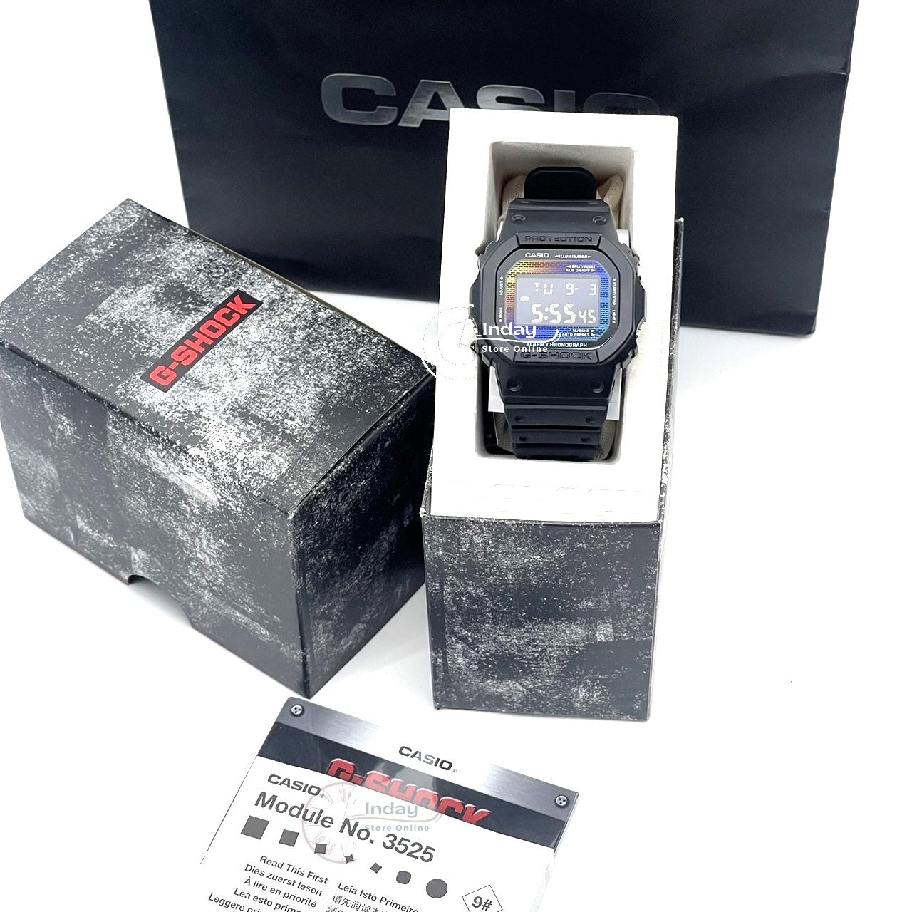Casio G-Shock Men's Watch DW-5600RW-1 Bio-based Resin Band Shock Resistant Mineral Glass Battery Life 5-Years