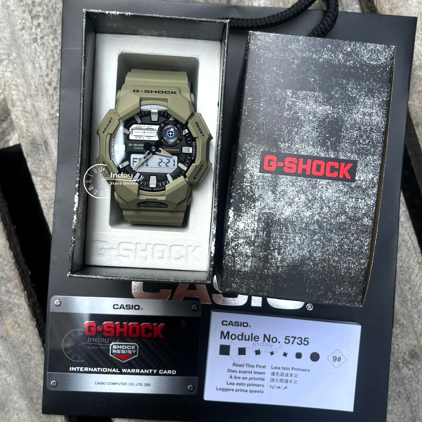 Casio G-Shock Men's Watch GA-010-5A Bio-based Resin Band Shock Resistant Mineral Glass Battery Life 10-Years