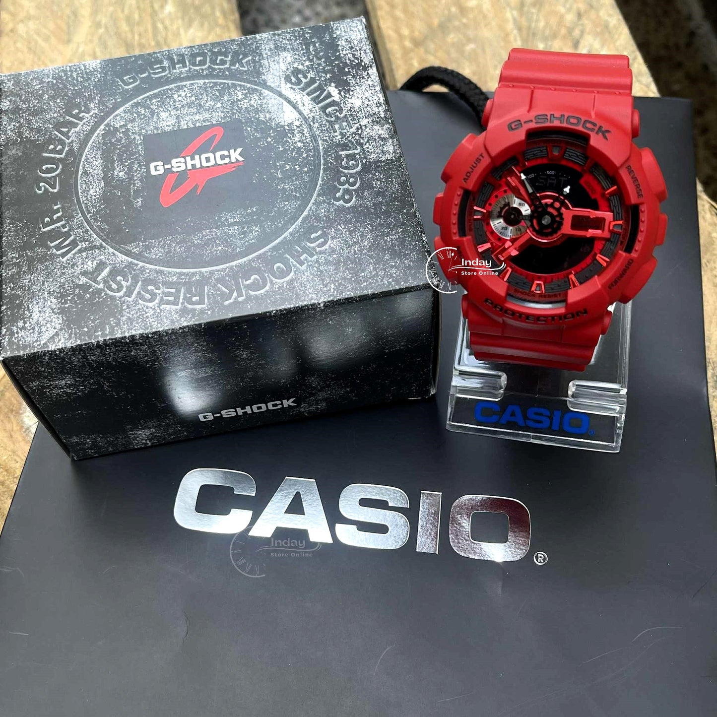 Casio G-Shock Men's Watch GA-110RRB-4A Mineral Glass Shock Resistant Magnetic Resistant