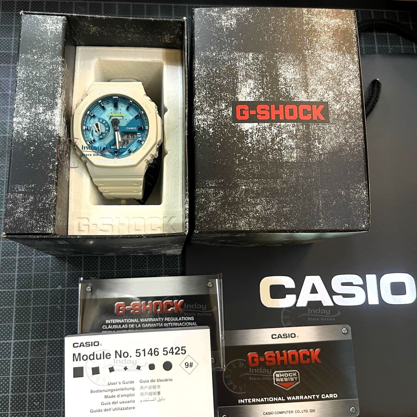 Casio G-Shock Men's Watch GA-2100AS-5A Mineral Glass Shock Resistant Carbon Core Guard Structure