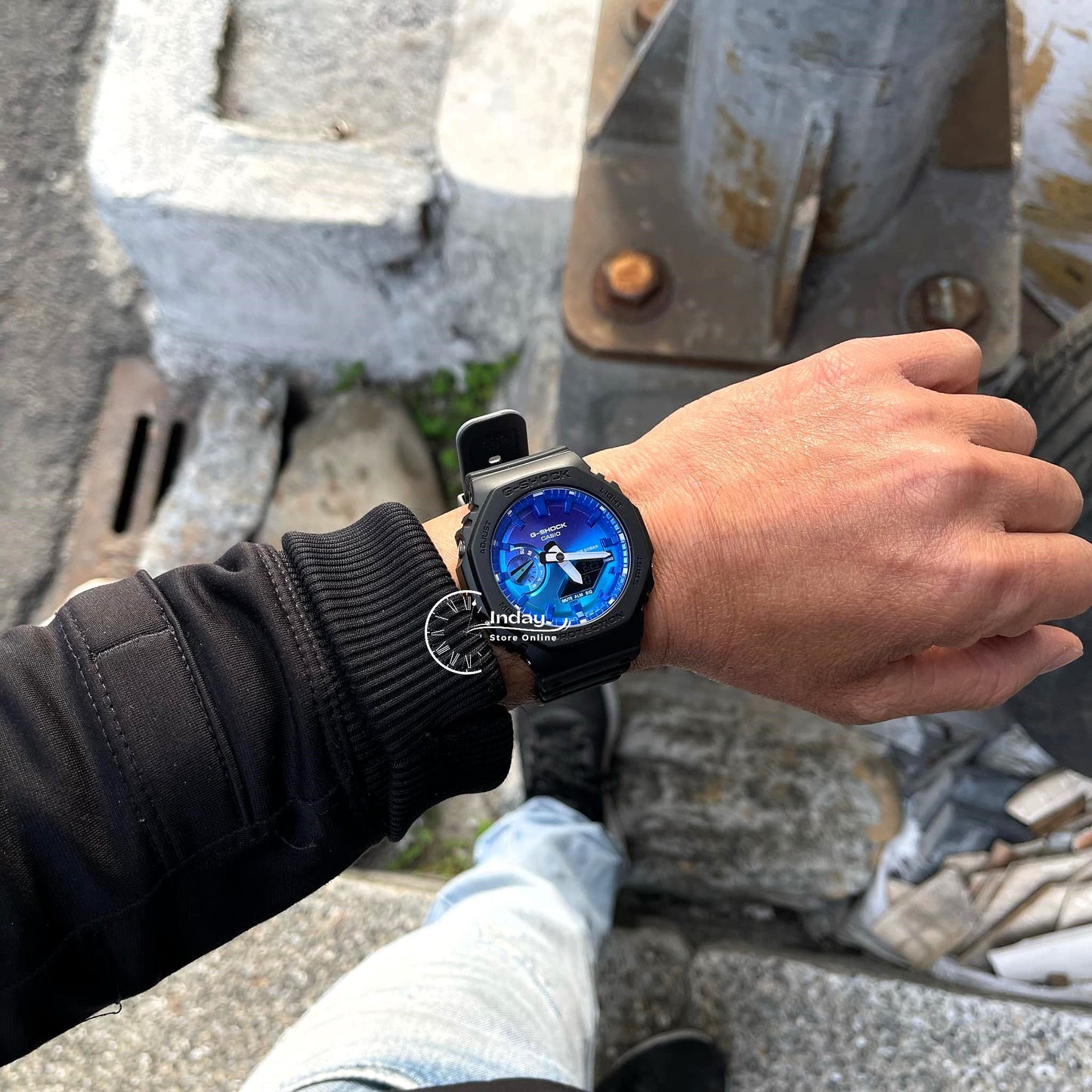 Casio G-Shock Men's Watch GA-2100FL-1A Mineral Glass Shock Resistant Carbon Core Guard Structure