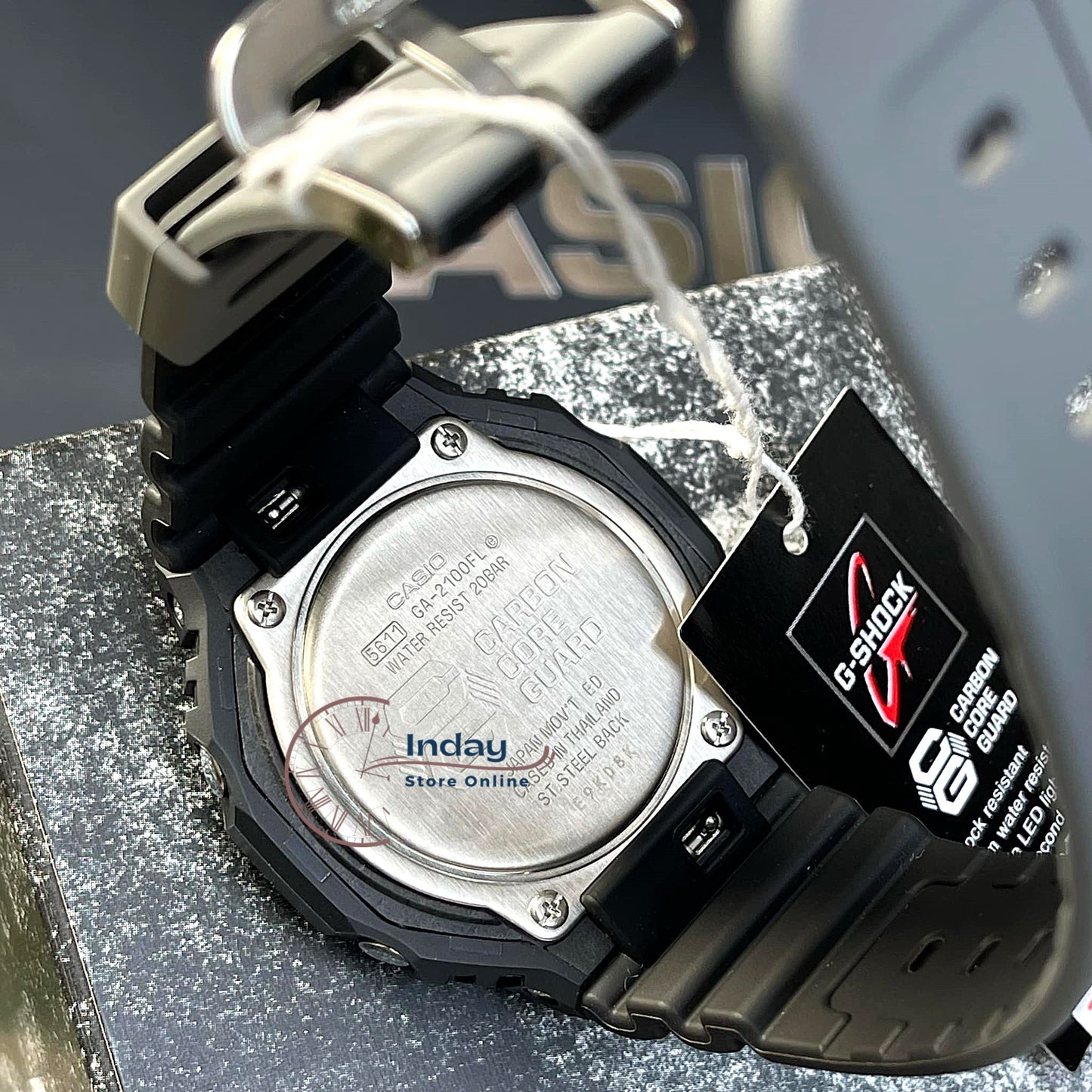 Casio G-Shock Men's Watch GA-2100FL-1A Mineral Glass Shock Resistant Carbon Core Guard Structure