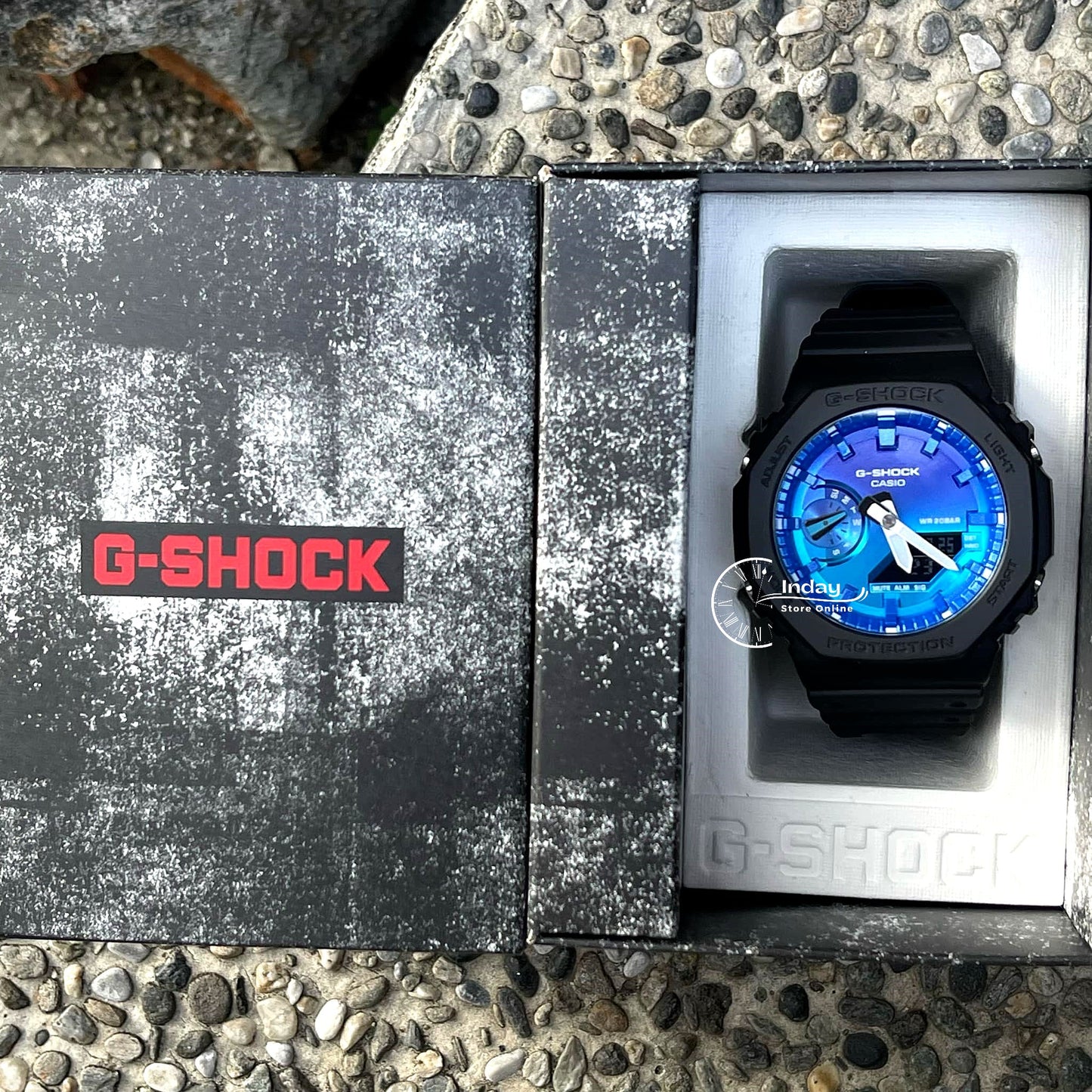 Casio G-Shock Men's Watch GA-2100FL-1A Mineral Glass Shock Resistant Carbon Core Guard Structure