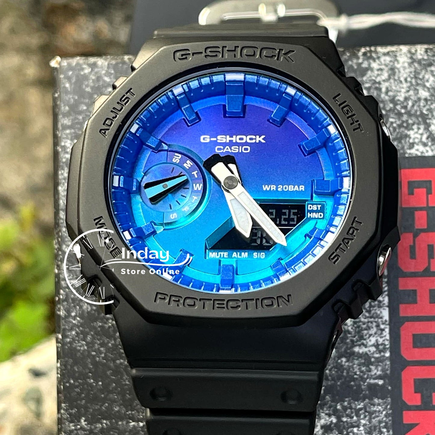 Casio G-Shock Men's Watch GA-2100FL-1A Mineral Glass Shock Resistant Carbon Core Guard Structure
