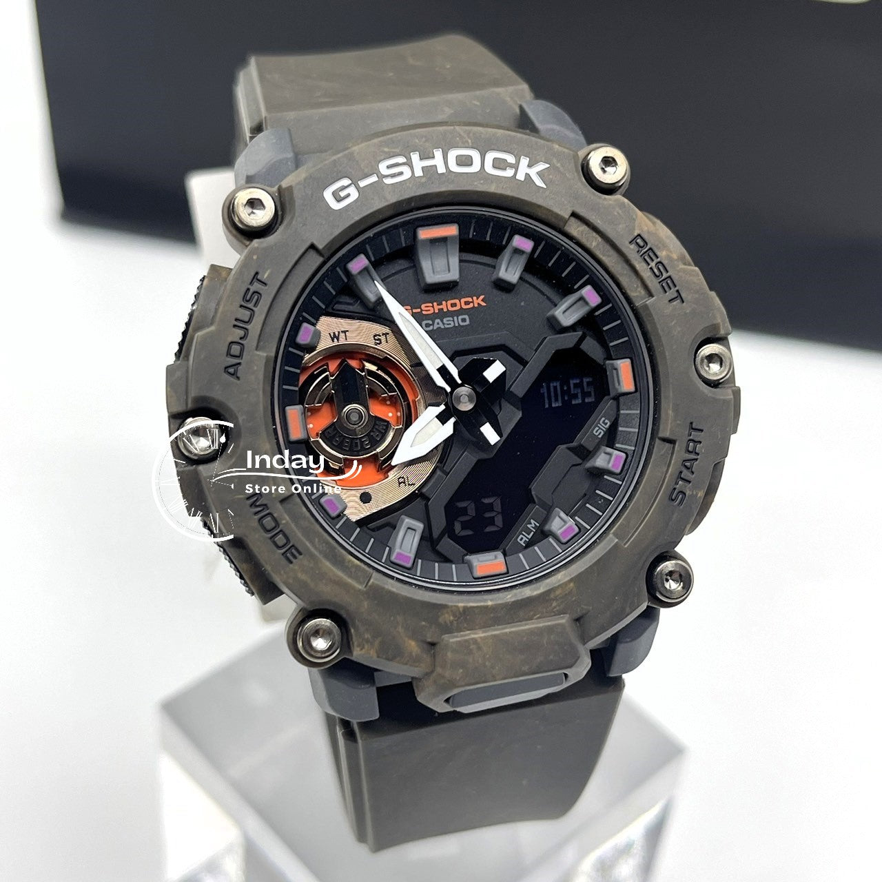 Casio G-Shock Men's Watch GA-2200MFR-5A Analog-Digital GA-2200 Mystic Forest Series Sporty Design Carbon Core Guard Structure