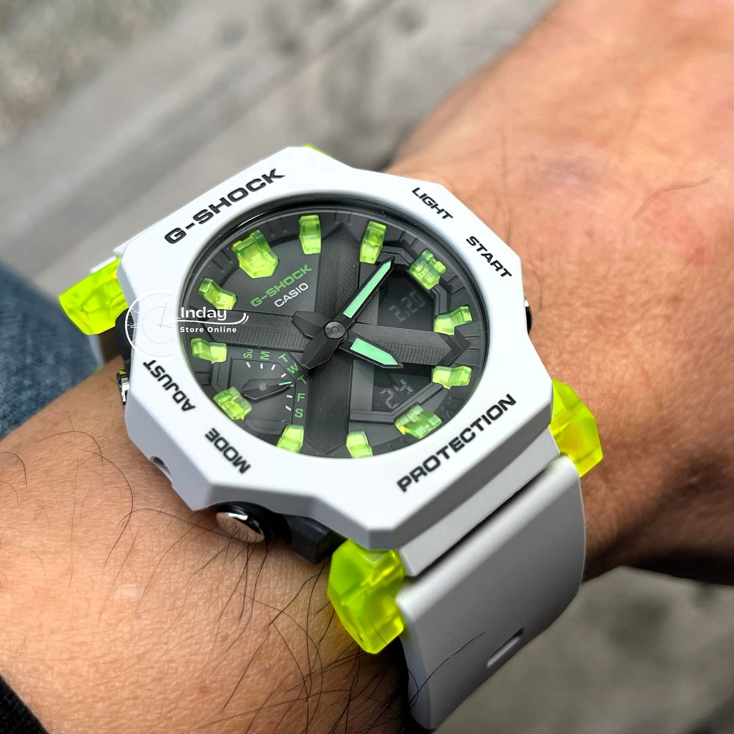 Casio G-Shock Men's Watch GA-2300MW-8A Resin Band Mineral Glass Shock Resistant