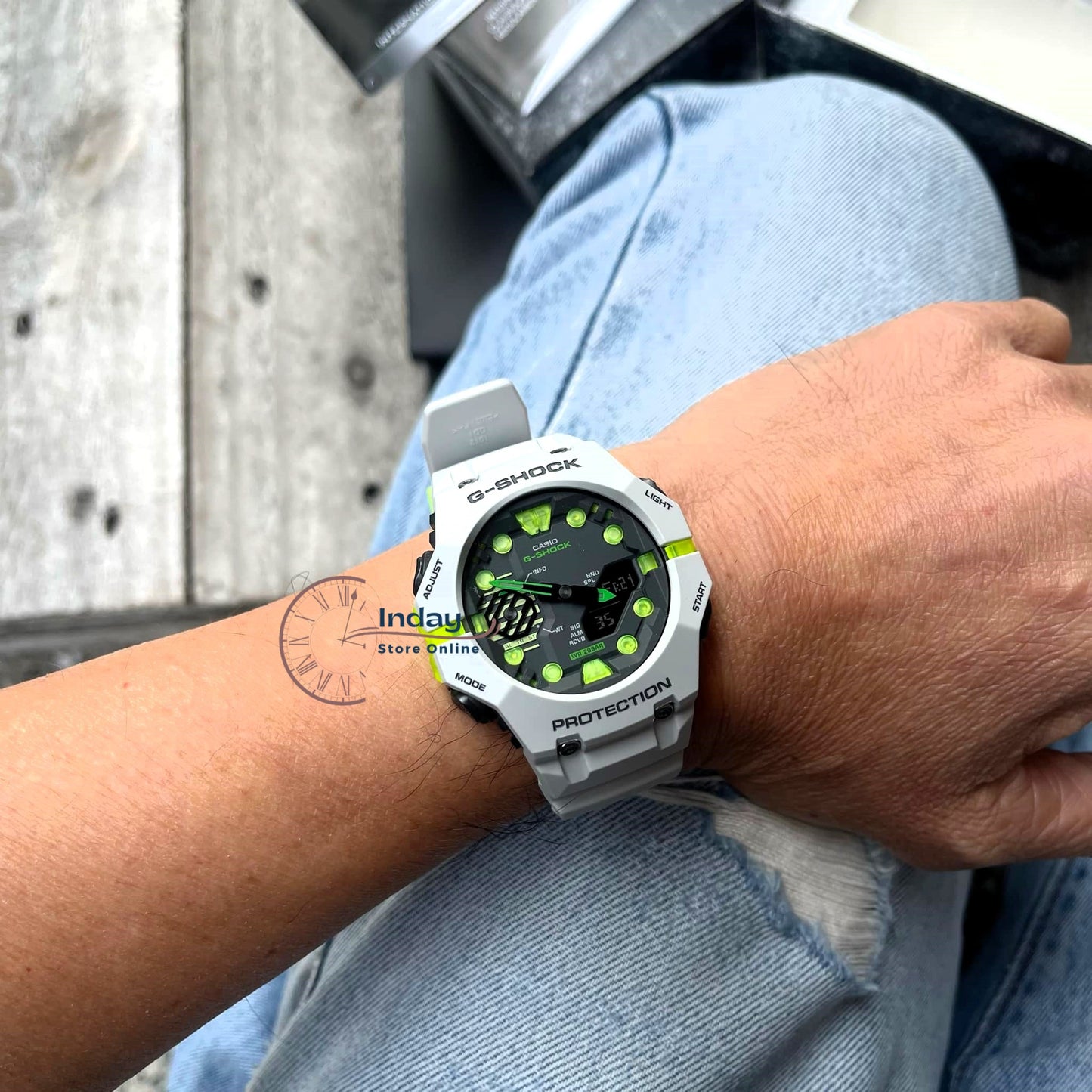 Casio G-Shock Men's Watch GA-B001MW-8A Resin Band Mineral Glass Shock Resistant Mobile Link Bluetooth