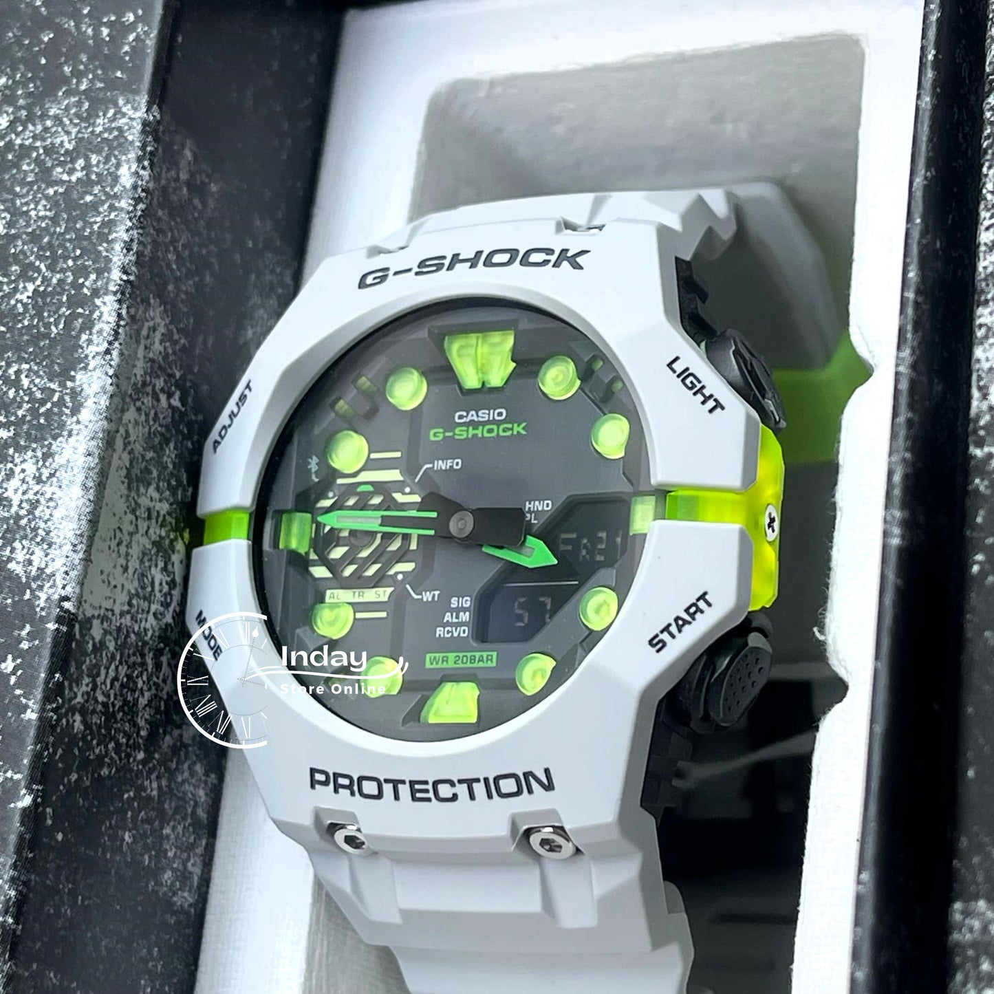 Casio G-Shock Men's Watch GA-B001MW-8A Resin Band Mineral Glass Shock Resistant Mobile Link Bluetooth