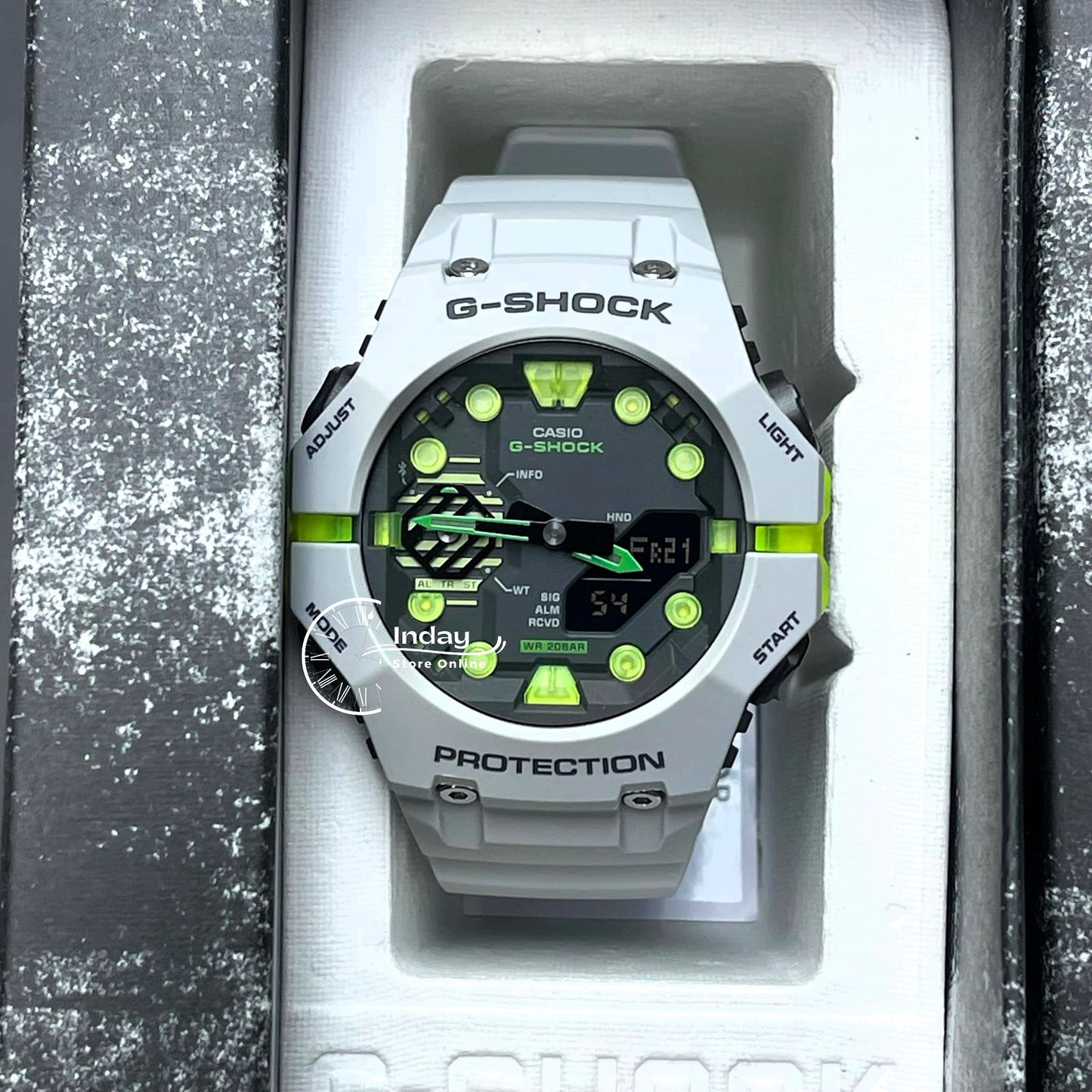 Casio G-Shock Men's Watch GA-B001MW-8A Resin Band Mineral Glass Shock Resistant Mobile Link Bluetooth