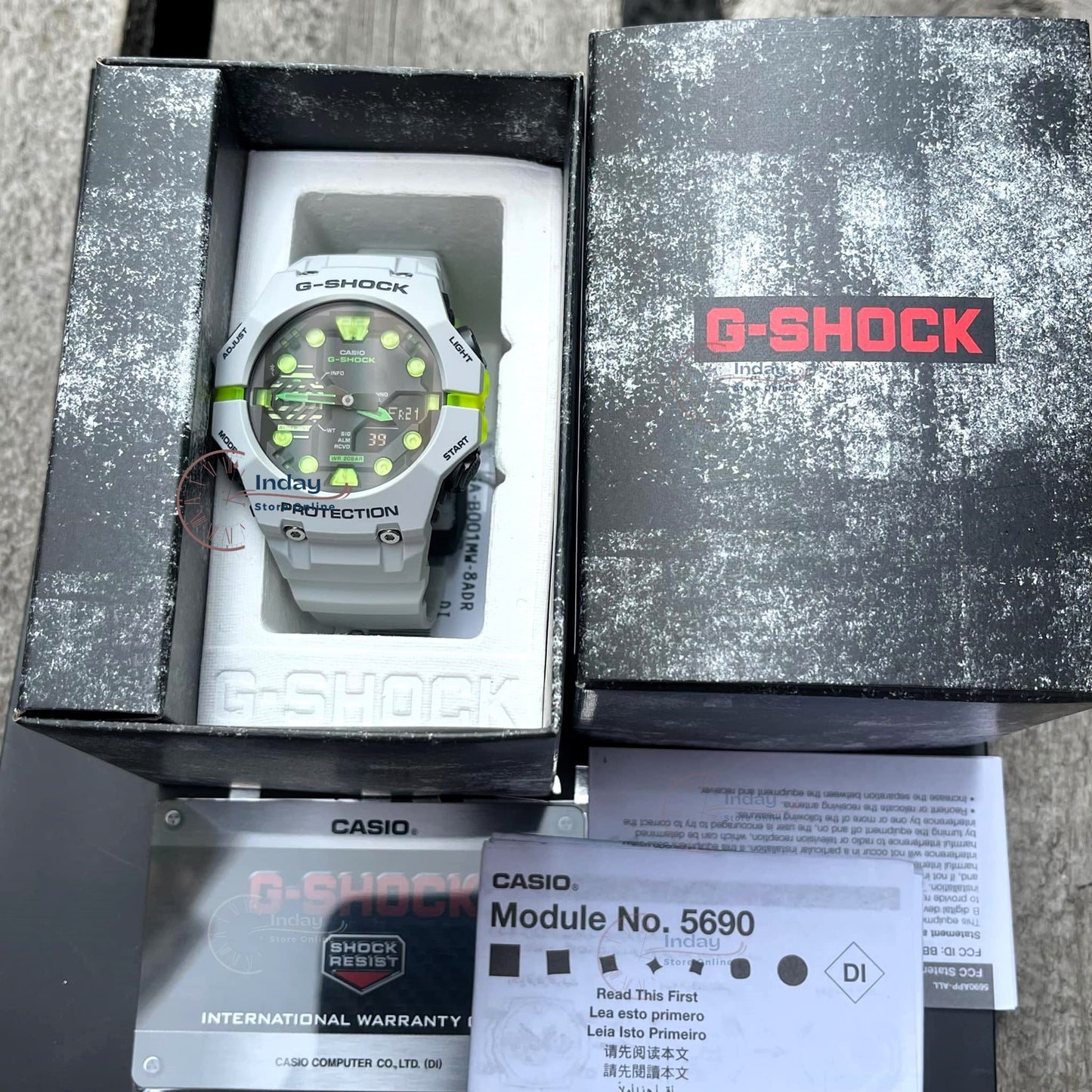 Casio G-Shock Men's Watch GA-B001MW-8A Resin Band Mineral Glass Shock Resistant Mobile Link Bluetooth