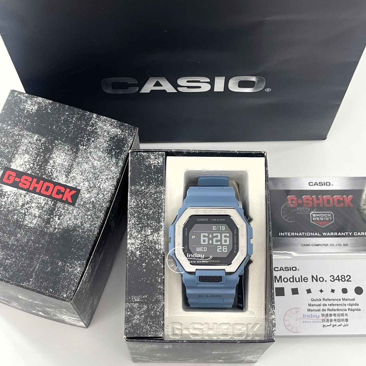 Casio G-Shock G-Lide Men's Watch GBX-100-2A Shock Resistant Mineral Glass Mobile Link Bluetooth