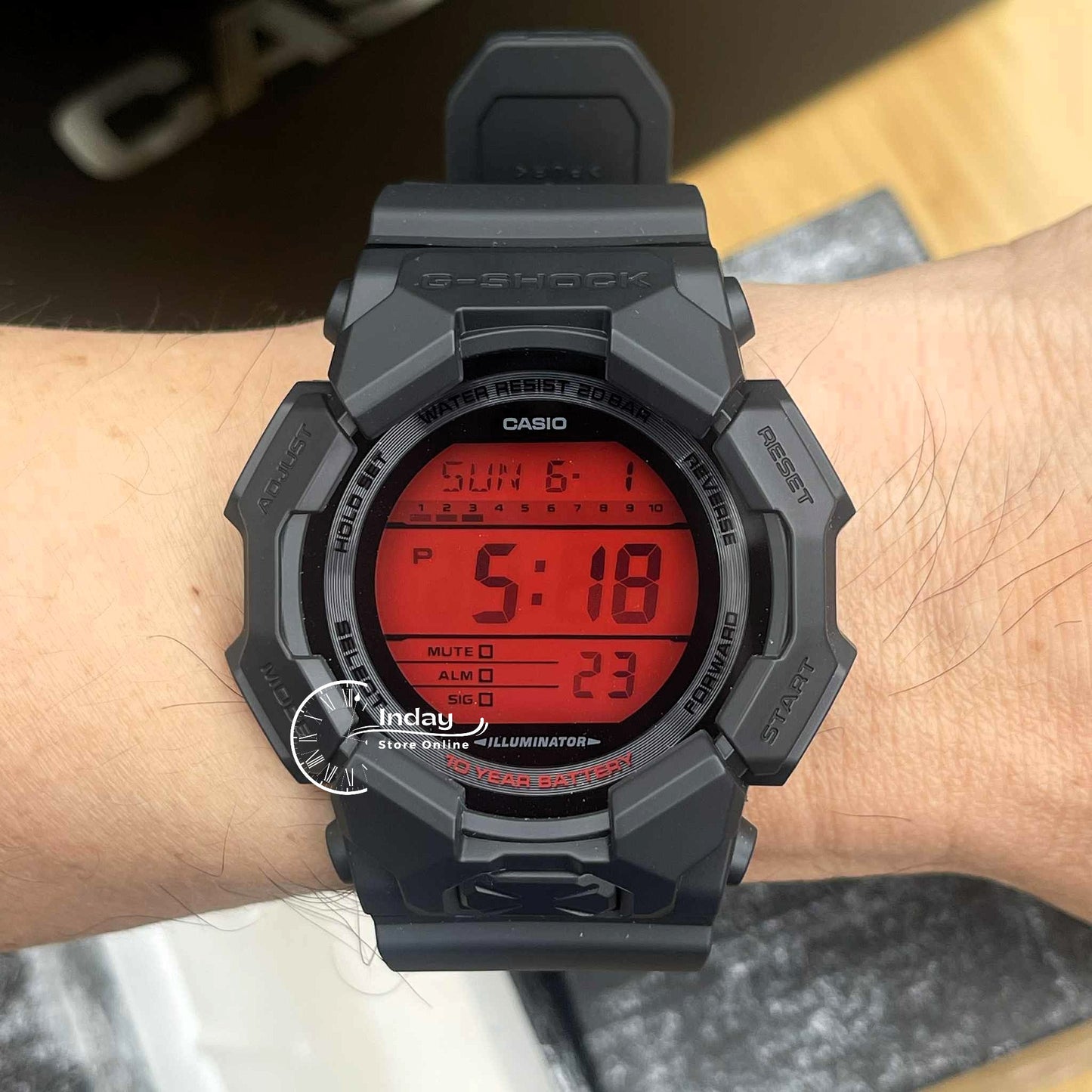 Casio G-Shock Men's Watch GD-010BBR-1 Shock Resistant Carbon Core Guard Structure Battery Life: 10 years