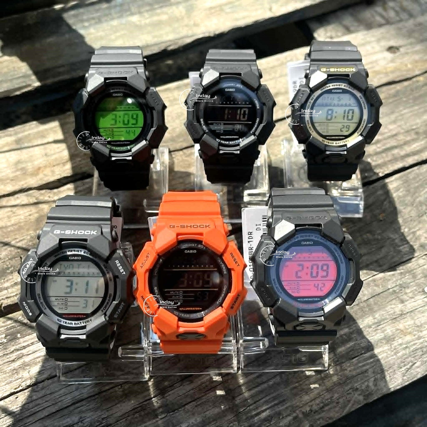 Casio G-Shock Men's Watch GD-010BEG-1 Mineral Glass Resin Band Shock Resistant Carbon Core Guard Structure Black Battery Life: 10 Years