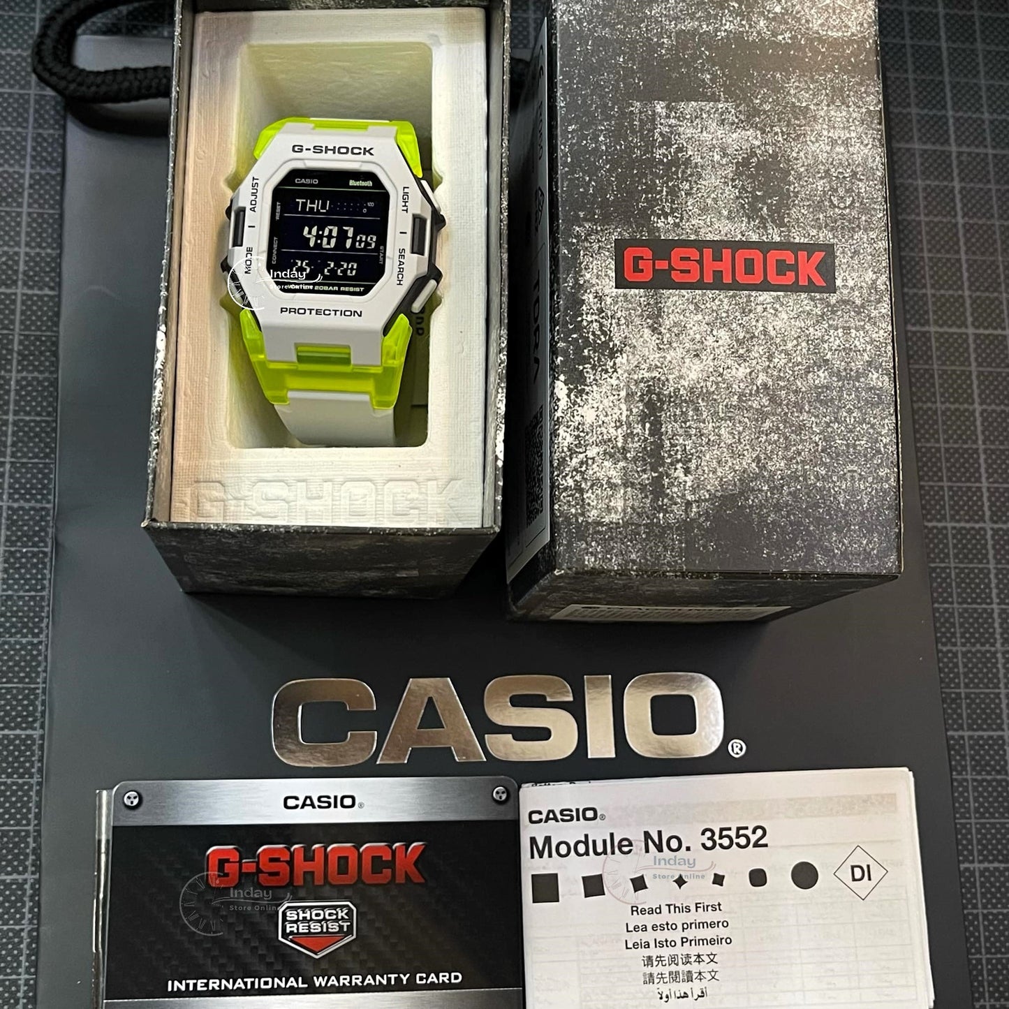 Casio G-Shock Men's Watch GD-B500MW-8 Mineral Glass Resin Band Shock Resistant Mobile Link Bluetooth