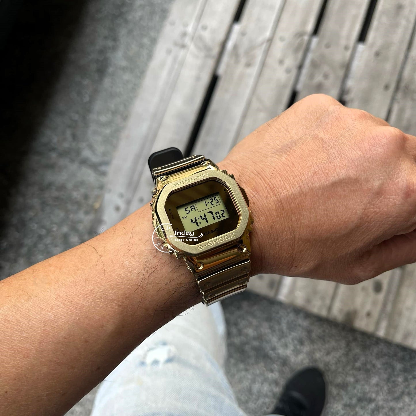 Casio G-Shock G-Steel Men's Watch GM-5600YMG-9 Resin Band Mineral Glass Shock Resistant Battery Life 5-Years