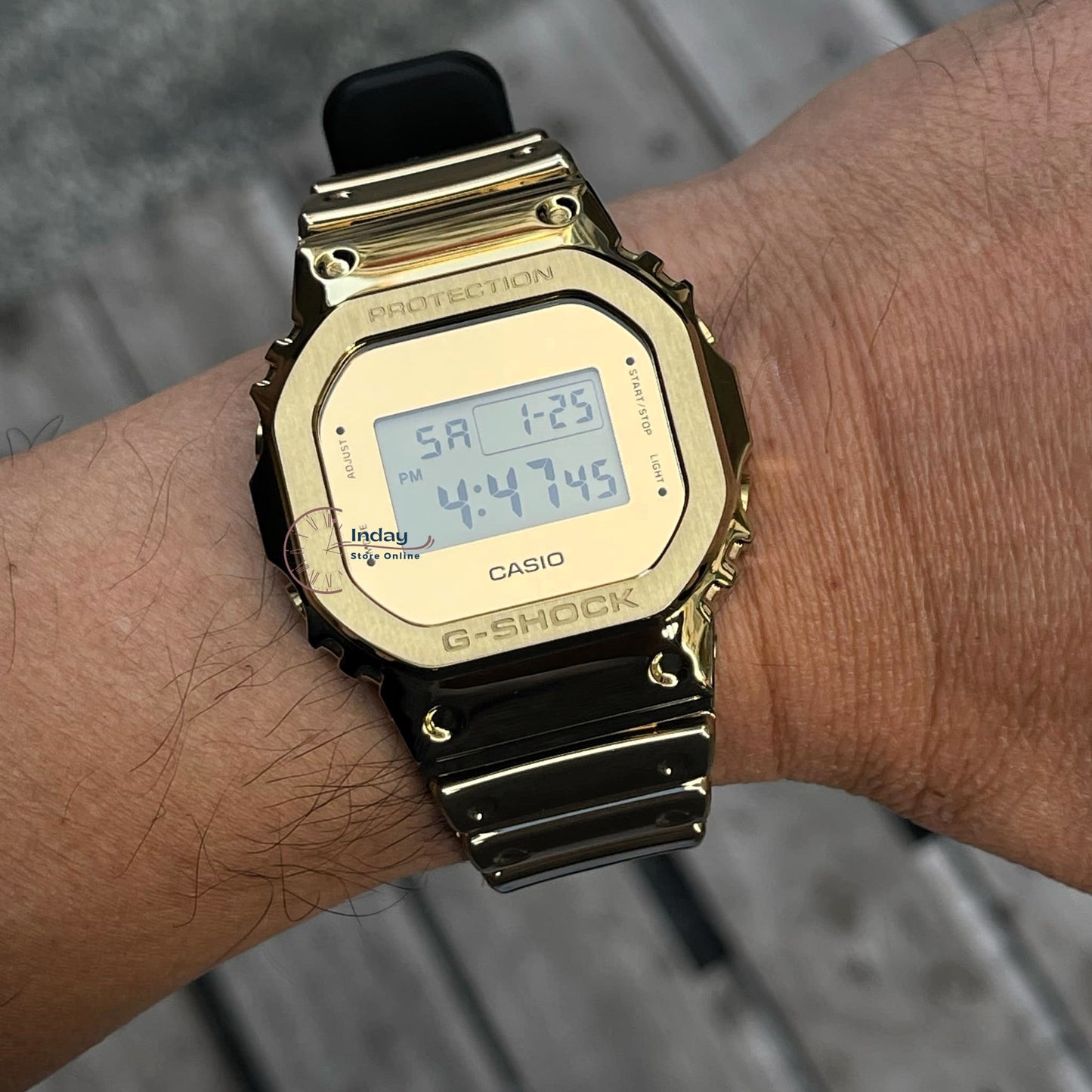 Casio G-Shock G-Steel Men's Watch GM-5600YMG-9 Resin Band Mineral Glass Shock Resistant Battery Life 5-Years