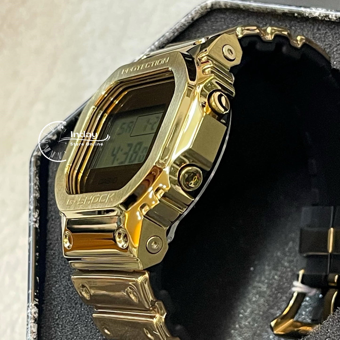 Casio G-Shock G-Steel Men's Watch GM-5600YMG-9 Resin Band Mineral Glass Shock Resistant Battery Life 5-Years