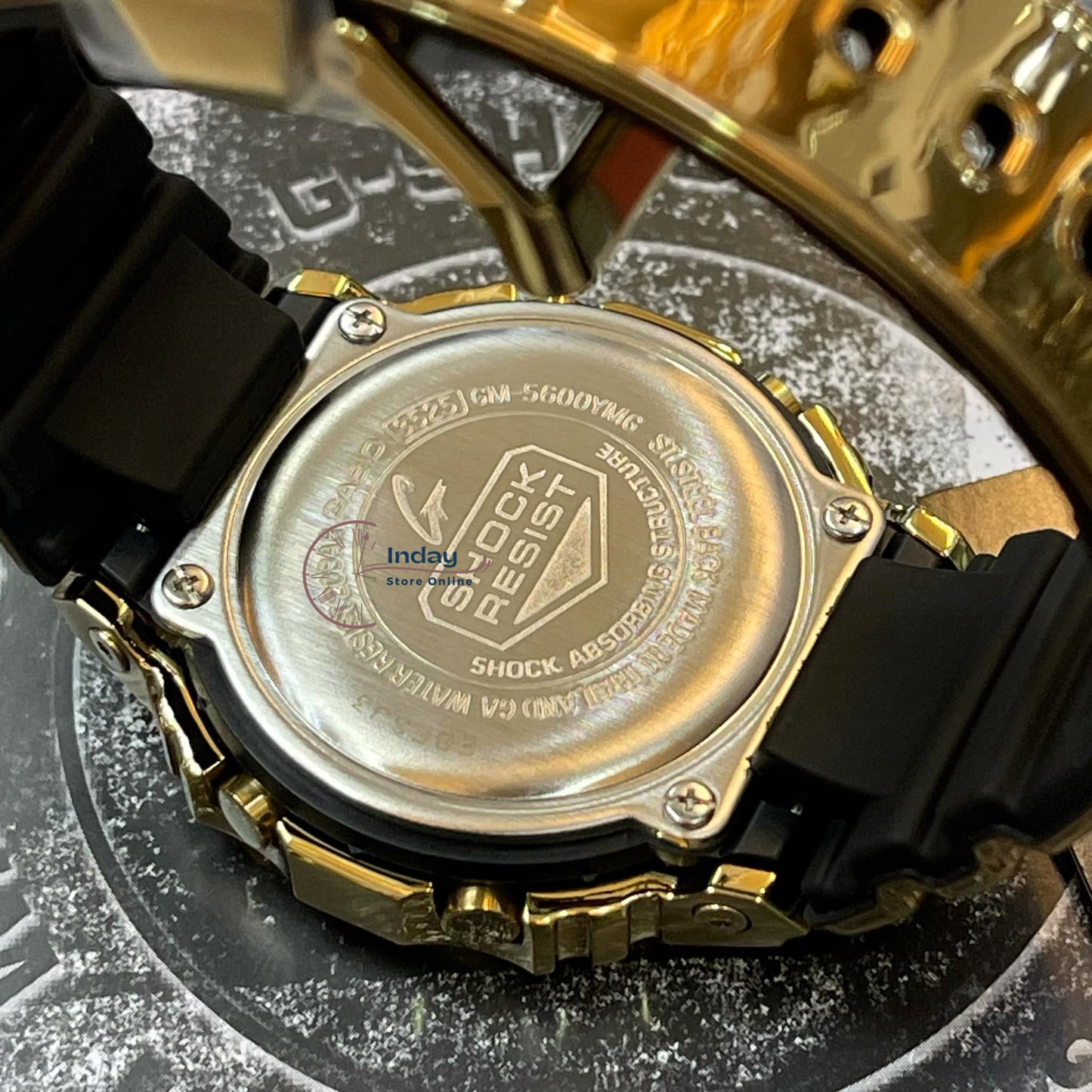 Casio G-Shock G-Steel Men's Watch GM-5600YMG-9 Resin Band Mineral Glass Shock Resistant Battery Life 5-Years