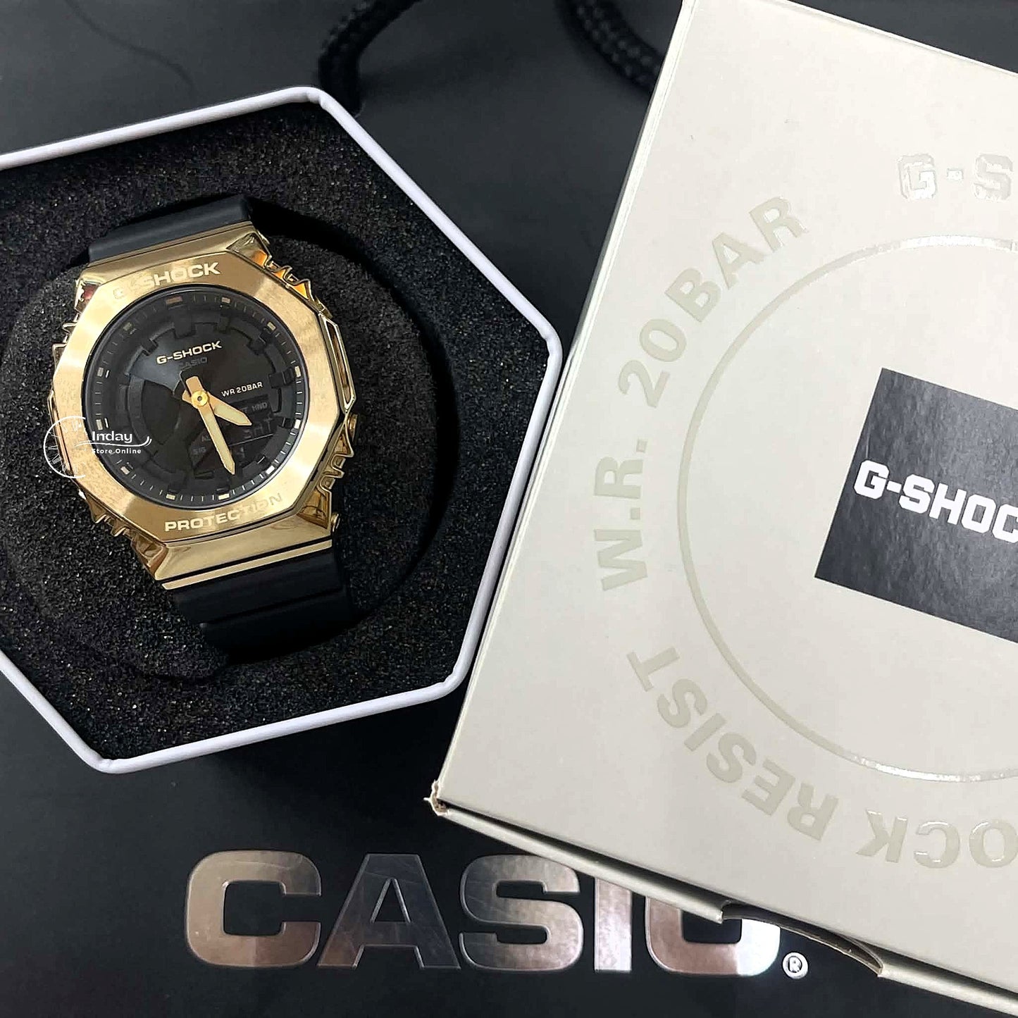 Casio G-Shock Women's Watch GM-S2100GB-1A Resin Band Mineral Glass Shock Resistant