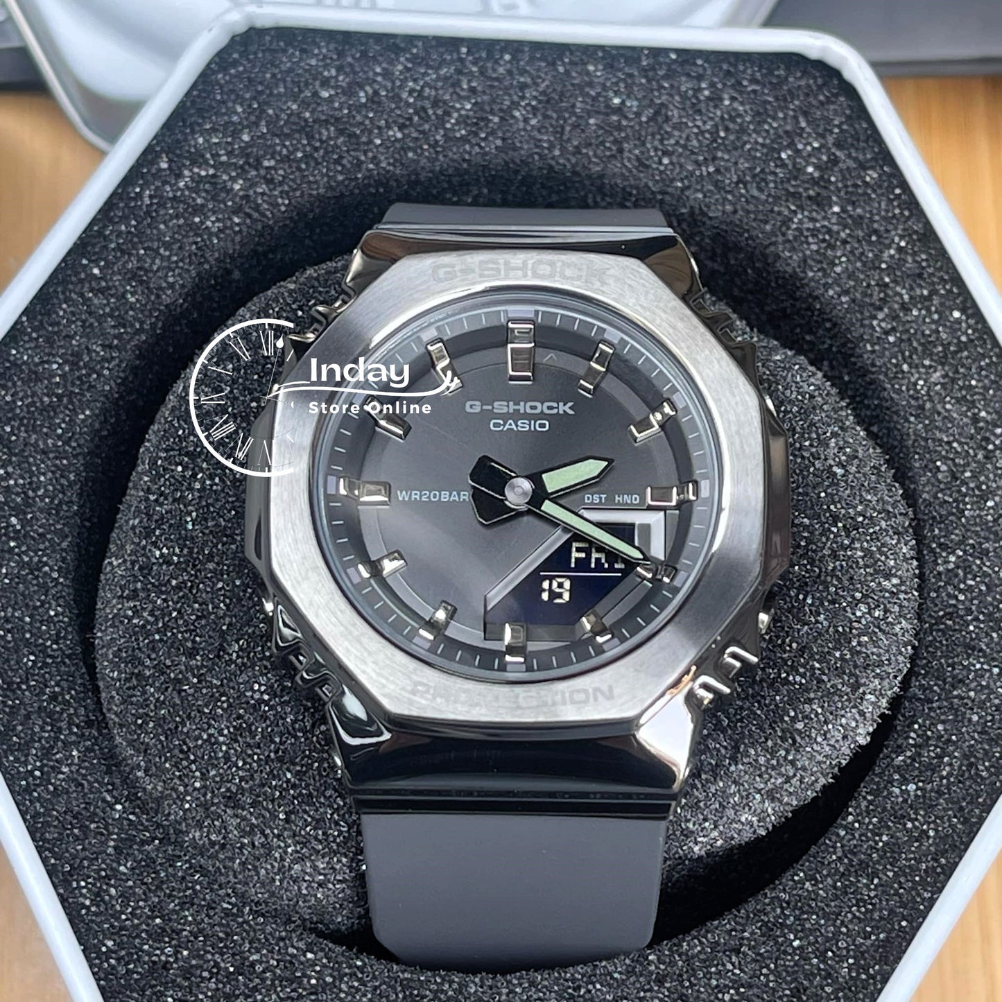 Casio G-Shock Women's Watch GM-S2110B-8A Resin Band Mineral Glass Shock Resistant