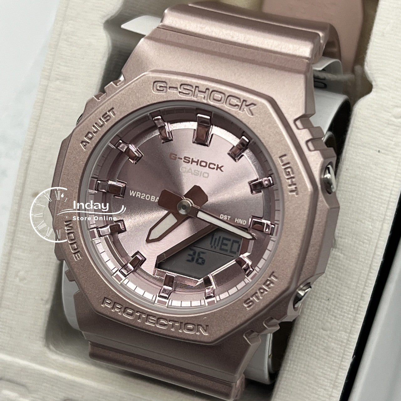 Casio G-Shock Women's Watch GMA-P2100ST-4A Bio-based Resin Band Shock Resistant Mineral Glass