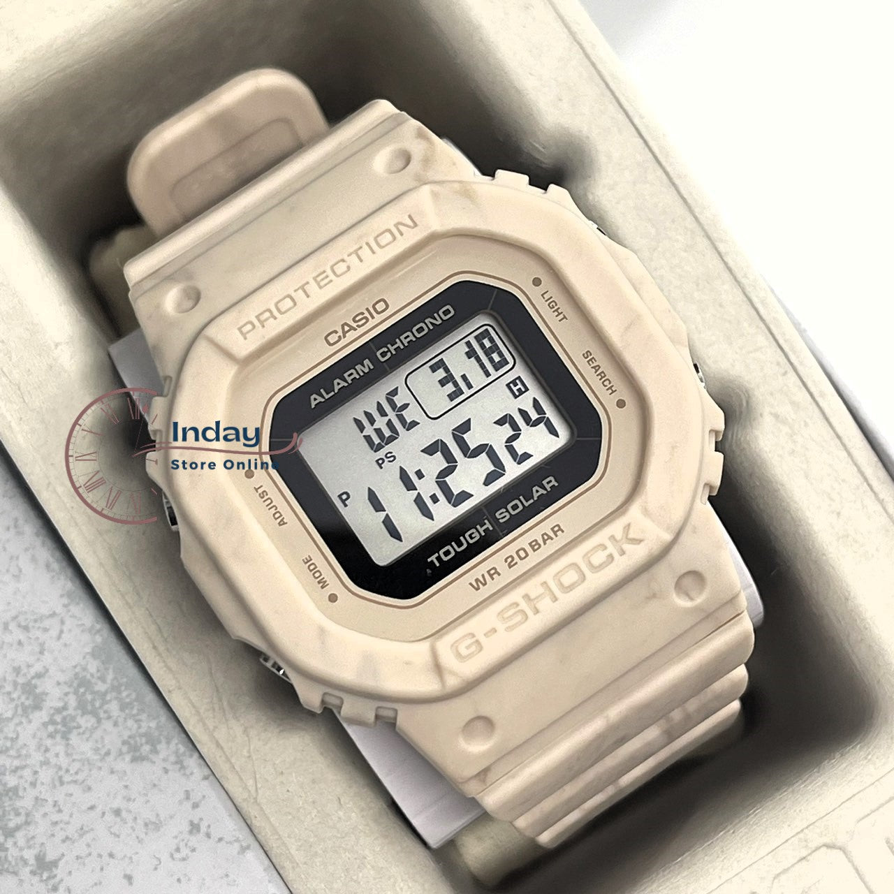 Casio G-Shock Women's Watch GMS-S5600RT-4 Resin Band Mineral Glass Shock Resistant Tough Solar