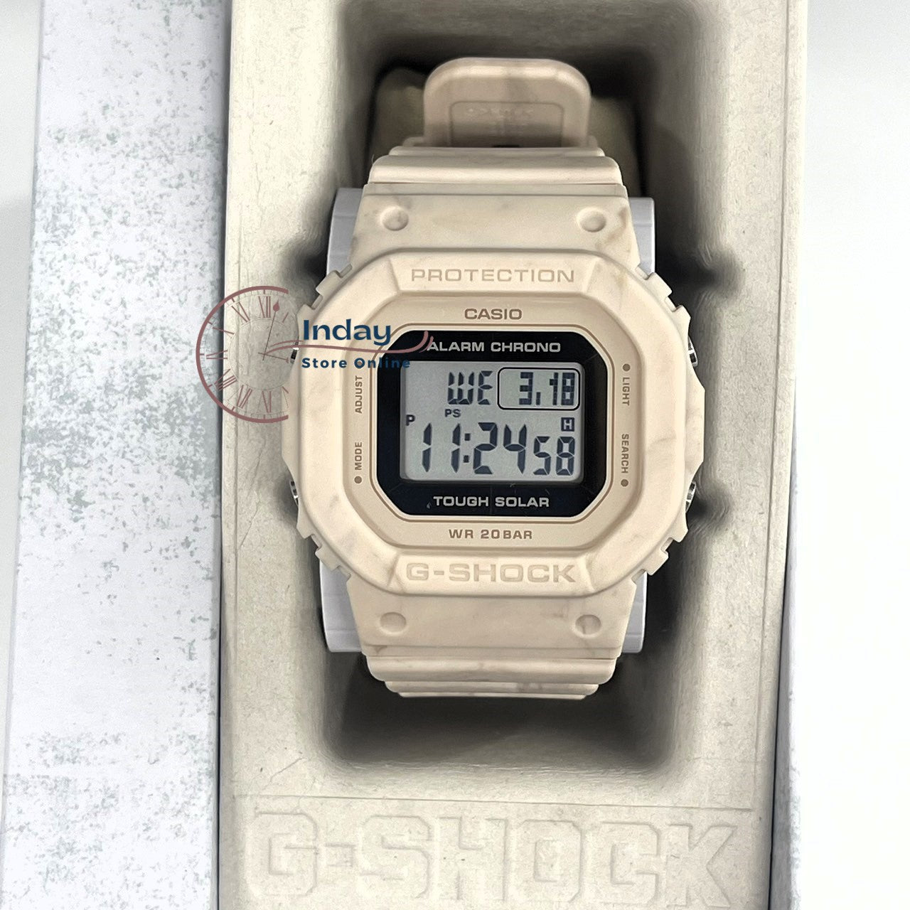 Casio G-Shock Women's Watch GMS-S5600RT-4 Resin Band Mineral Glass Shock Resistant Tough Solar