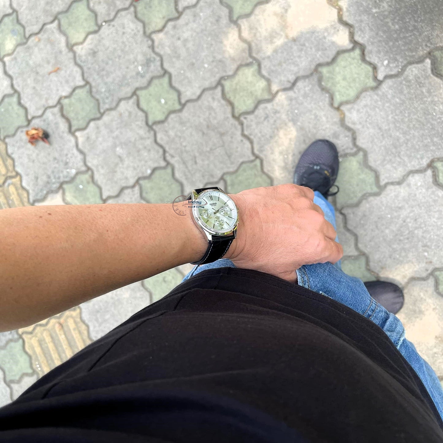 Casio Men's Watch MTP-1375L-7A Mineral Glass Genuine Leather Band