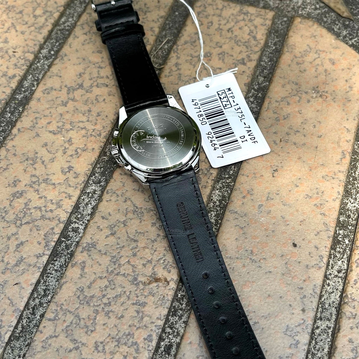 Casio Men's Watch MTP-1375L-7A Mineral Glass Genuine Leather Band