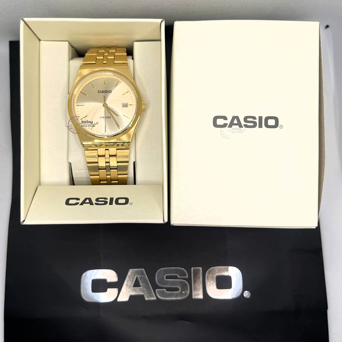 Casio Standard Men's Watch MTP-B145G-9A Mineral Glass Stainless Steel Band One-touch 3-fold Clasp