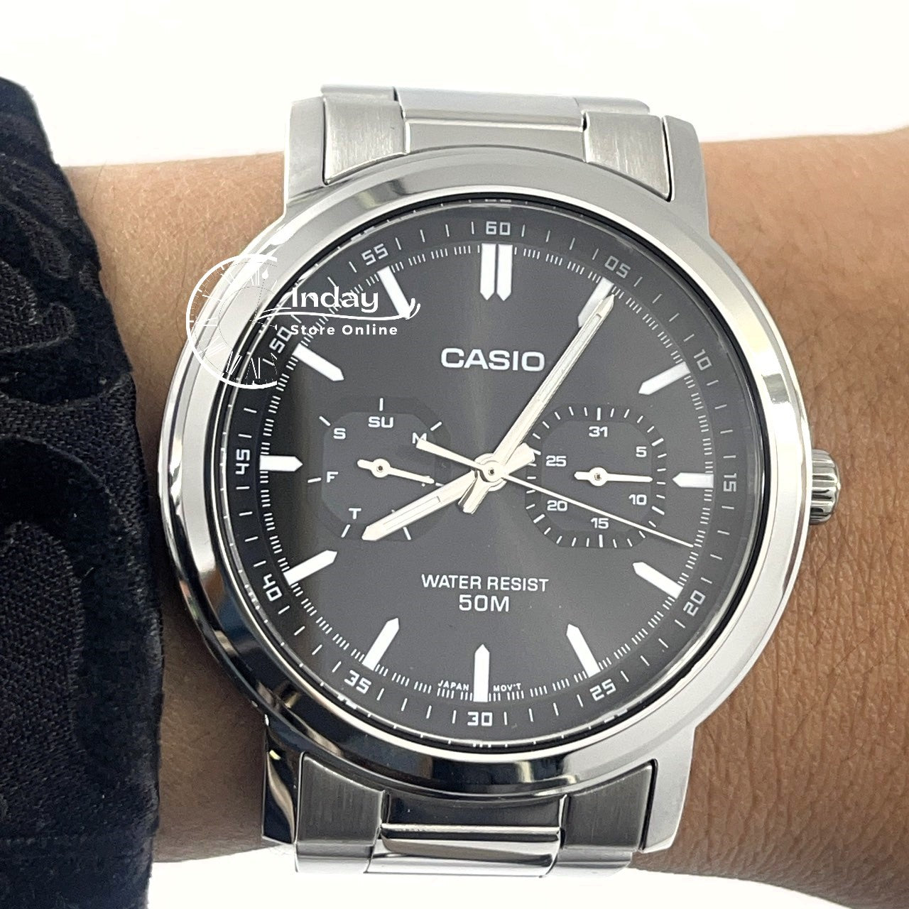 Casio Men's Watch MTP-E335D-1E Stainless Steel Band Mineral Glass