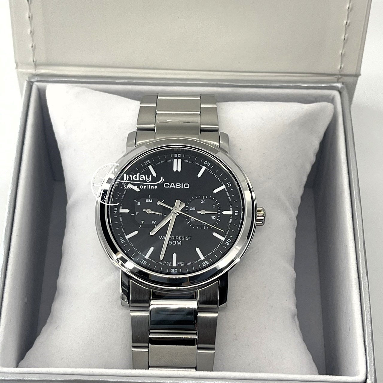 Casio Men's Watch MTP-E335D-1E Stainless Steel Band Mineral Glass