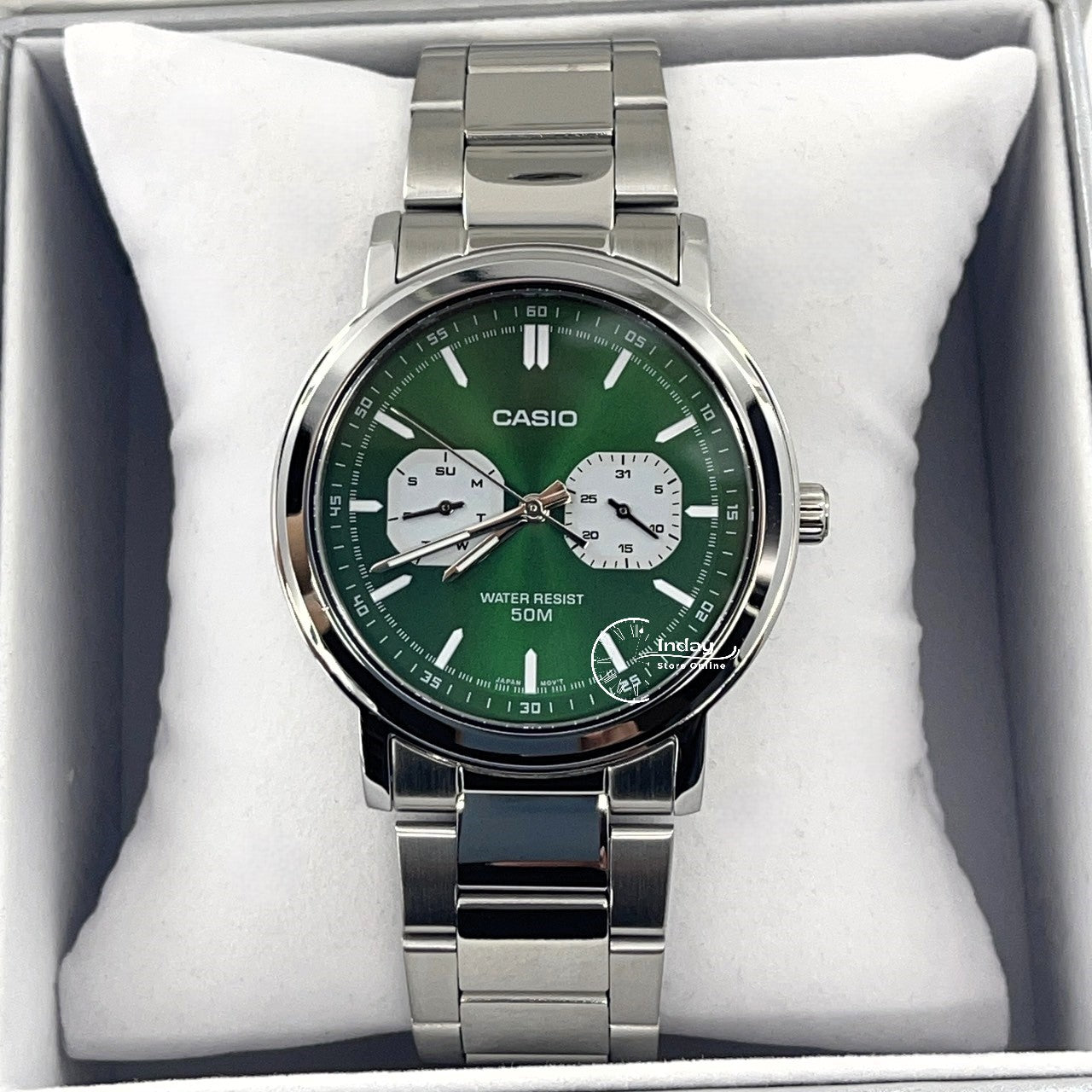 Casio Men's Watch MTP-E335D-3E Stainless Steel Band Mineral Glass