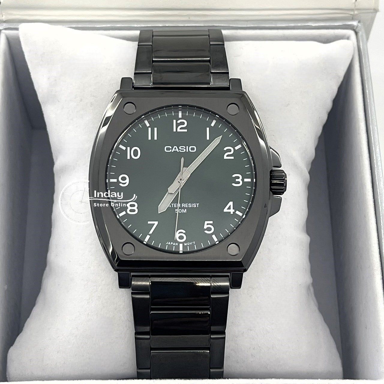 Casio Men's Watch MTP-E730B-3A Standard Analog Black Ion Plated Case