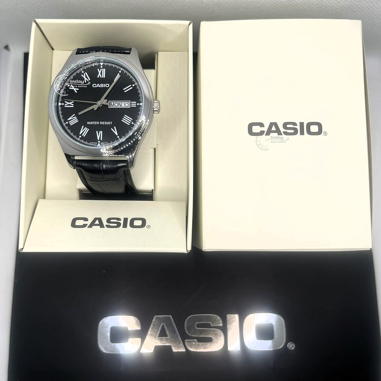 Casio Standard Men's Watch MTP-V006L-1B Enticer Men Black Leather Strap Mineral Glass