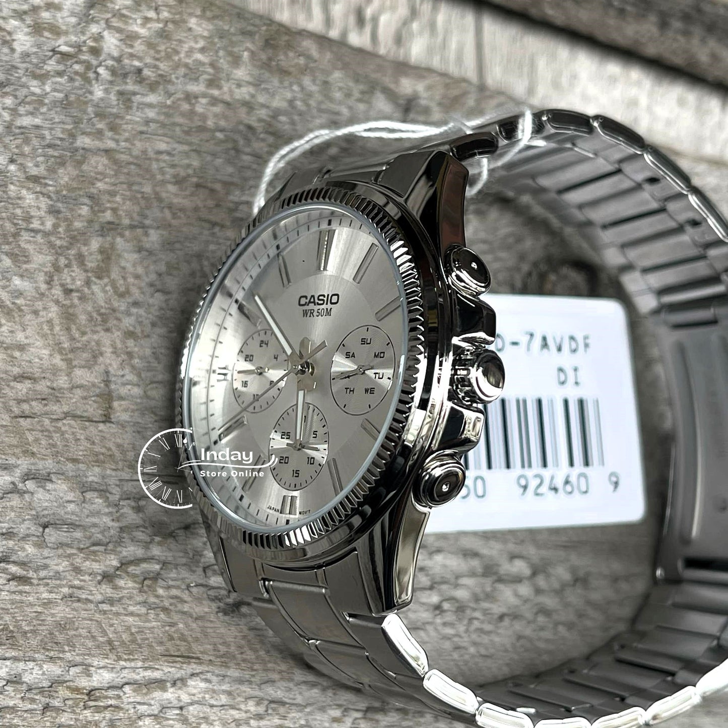 Casio Men's Watch MTP-1375D-7A Mineral Glass Stainless Steel Band One-touch 3-fold Clasp