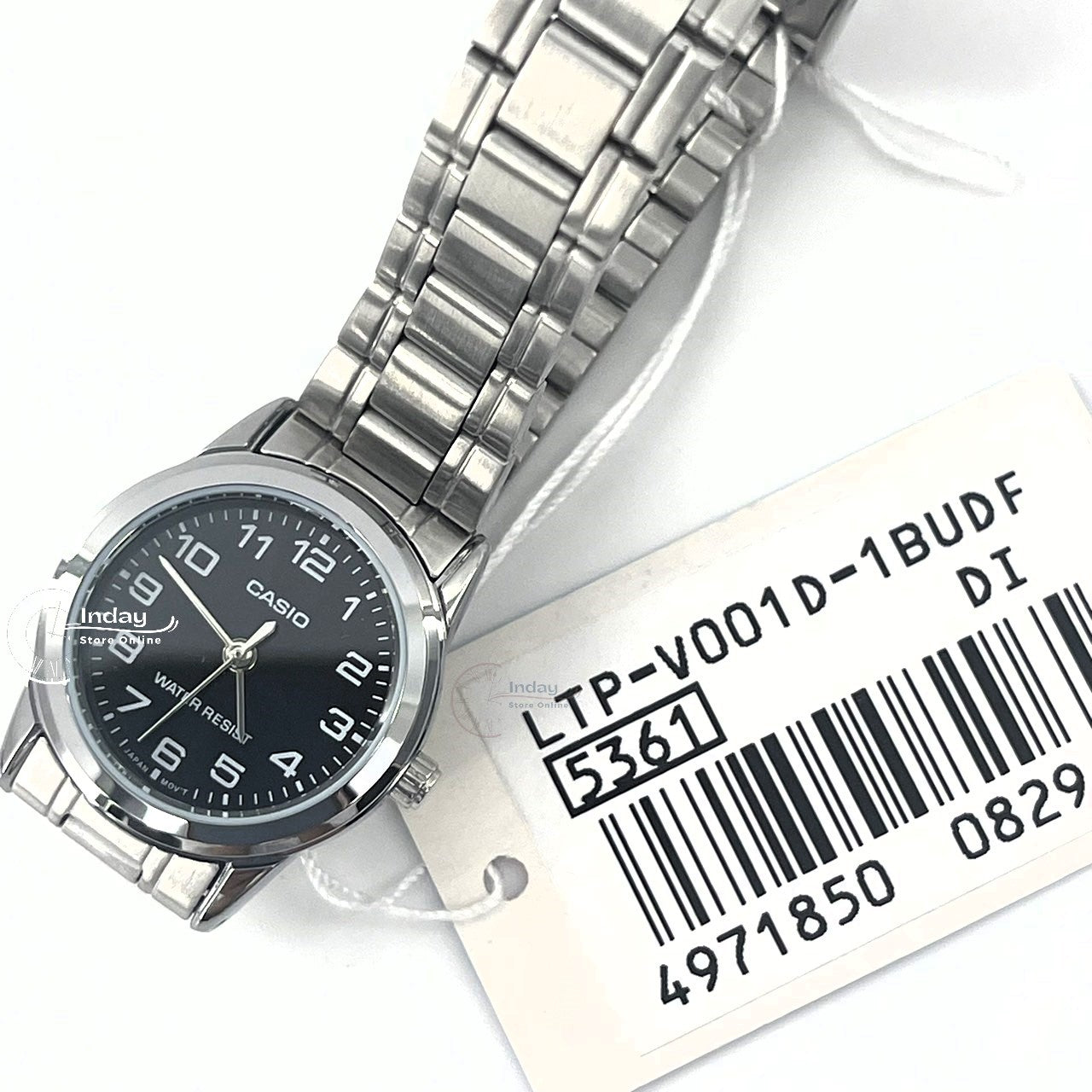 Casio Standard Women's Watch LTP-V001D-1B Silver Plated Stainless Steel Strap