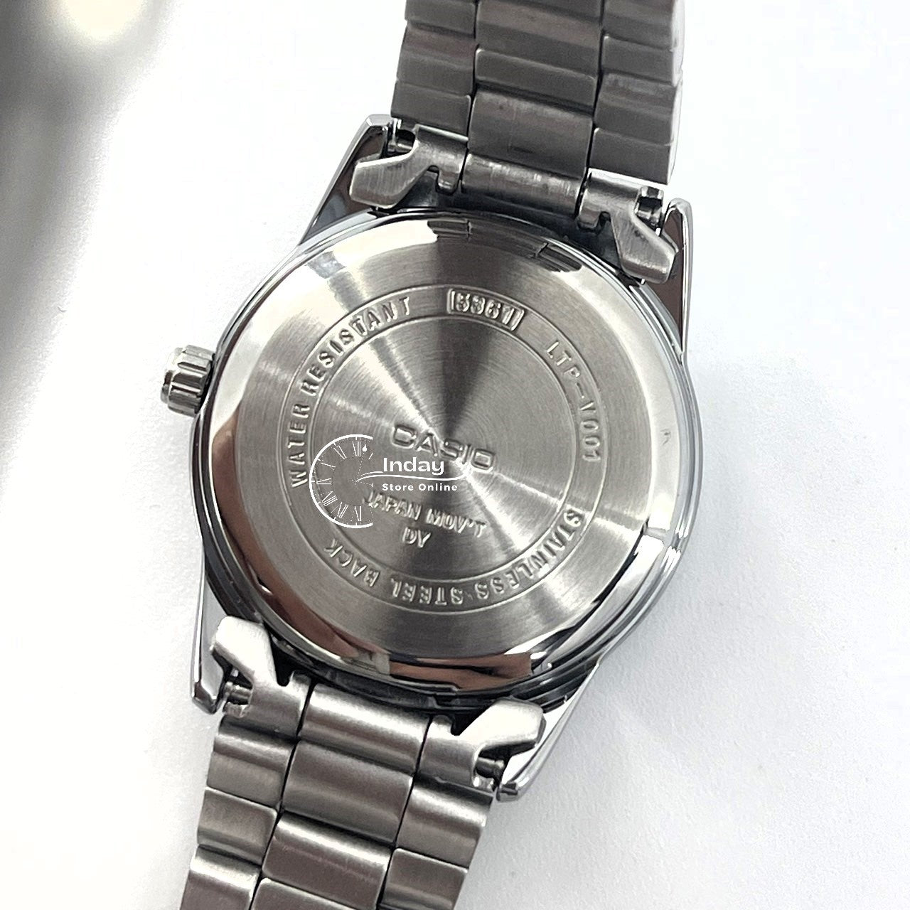 Casio Standard Women's Watch LTP-V001D-1B Silver Plated Stainless Steel Strap